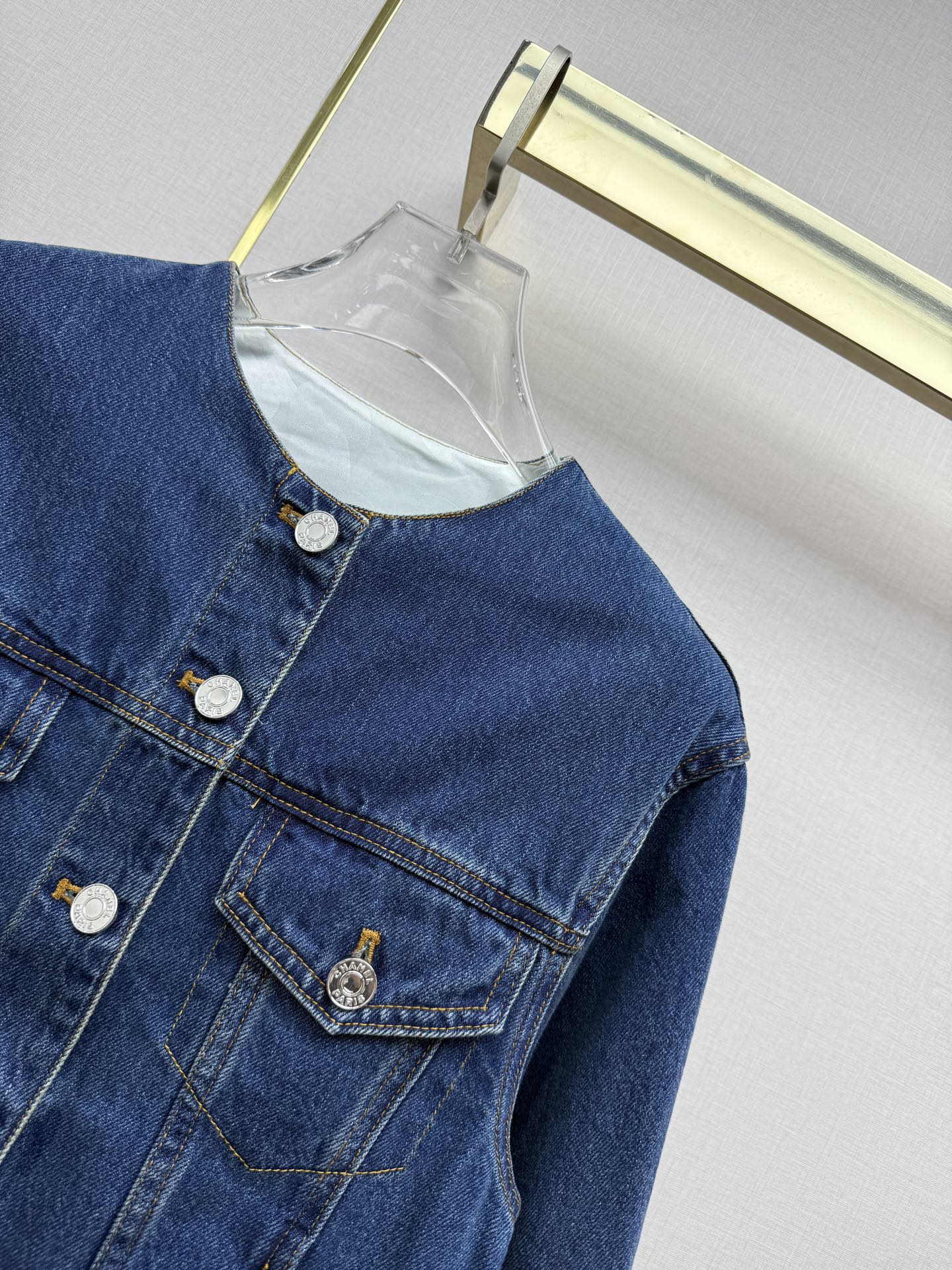 CC 26s Crew Neck Jacket Dark Blue Denim 421831
