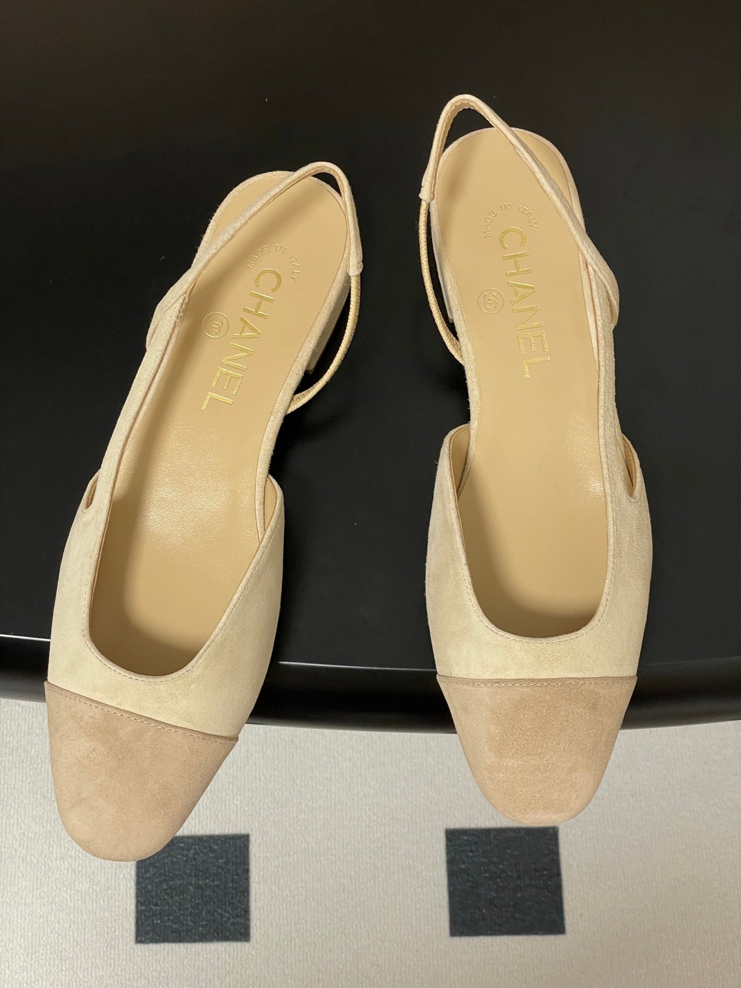 CC 25 SlingBack Flat 20mm Beige Suede 393993