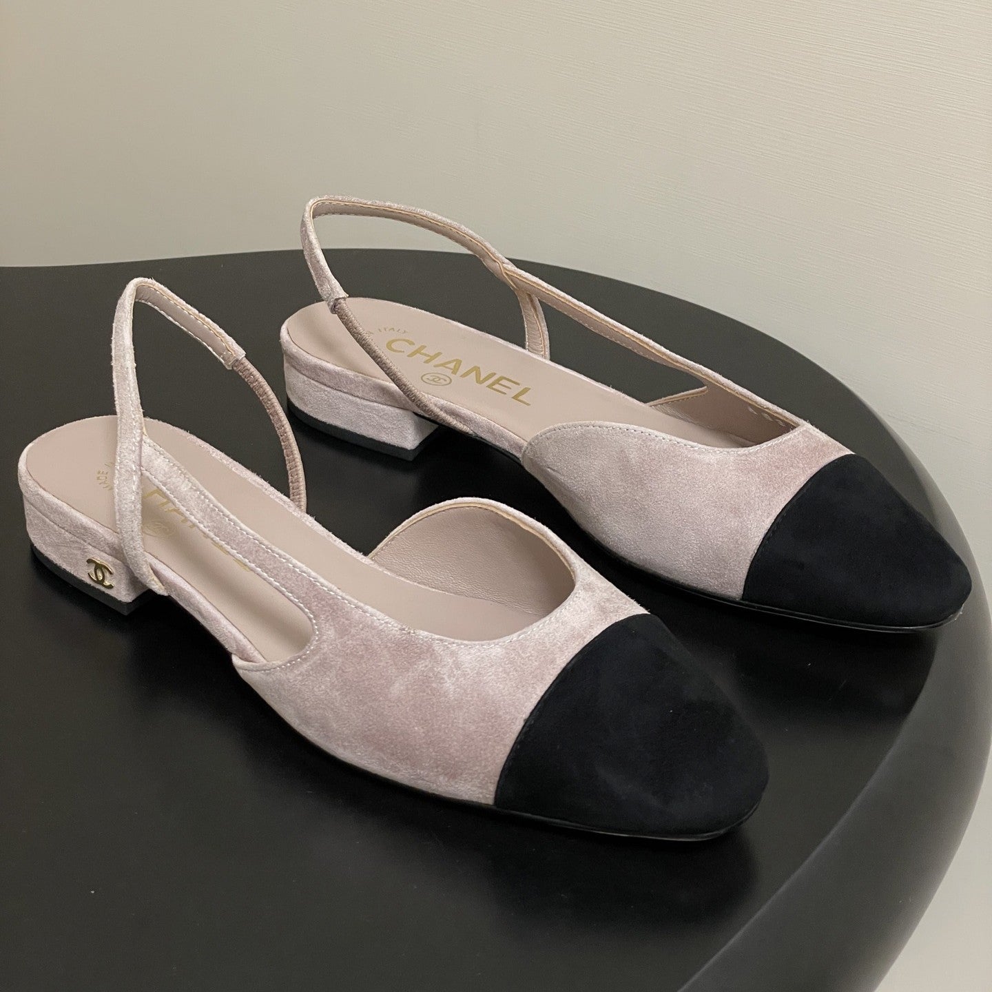 CC 25 SlingBack Flat 20mm Blush Pink Suede 393994