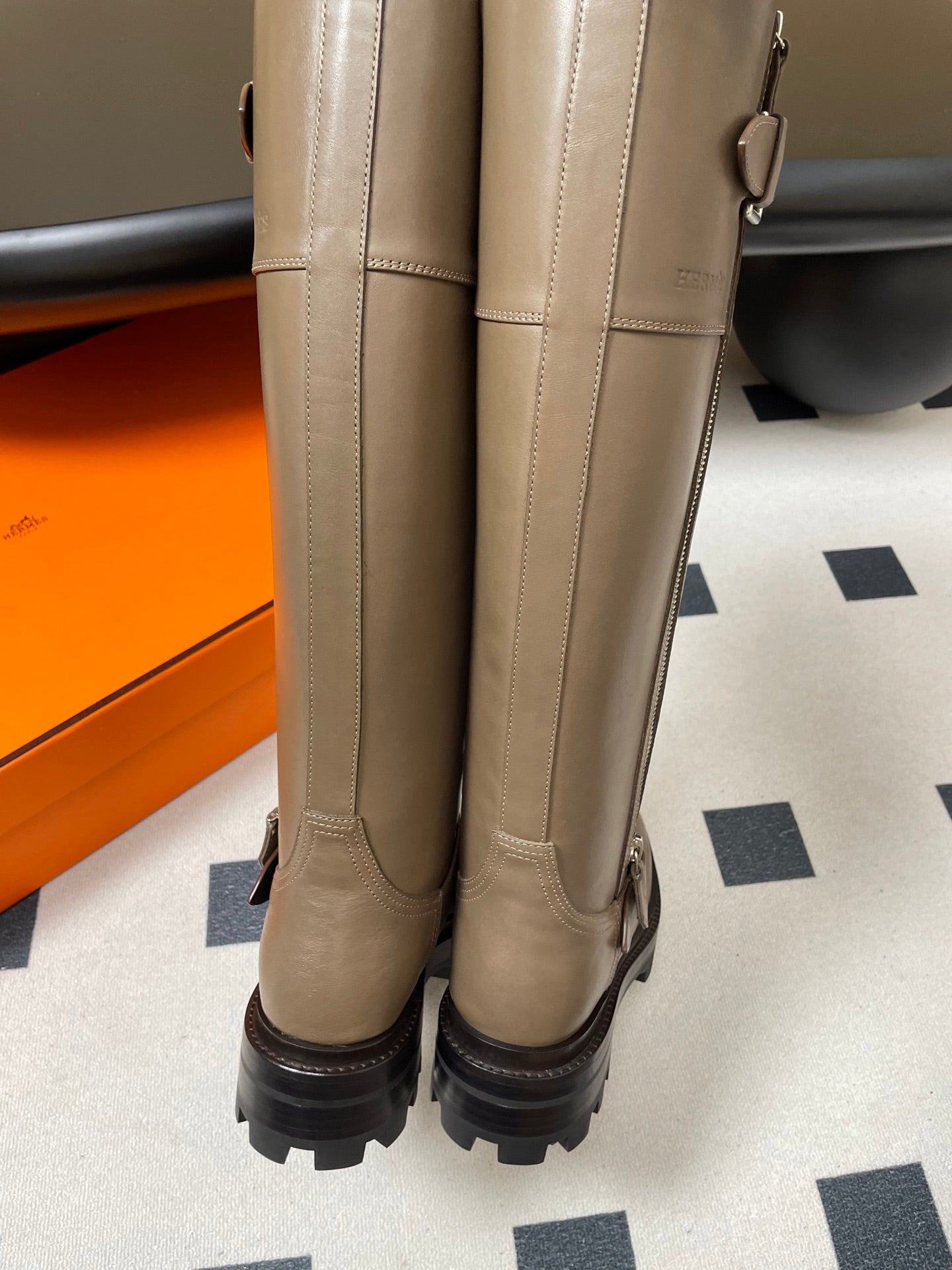 HM Jumping Boots 50mm Light Brown Edge Lock Calfskin