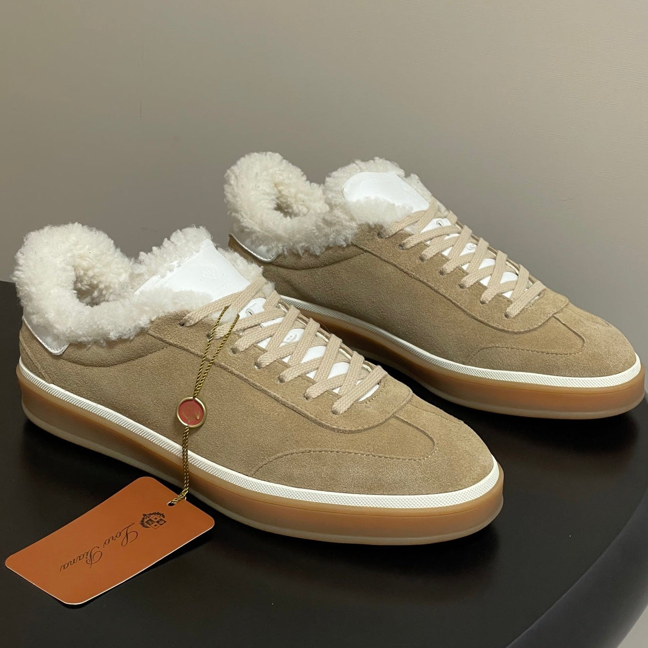 LP 25 Fur Sneaker Beige Suede Cowhide 534663