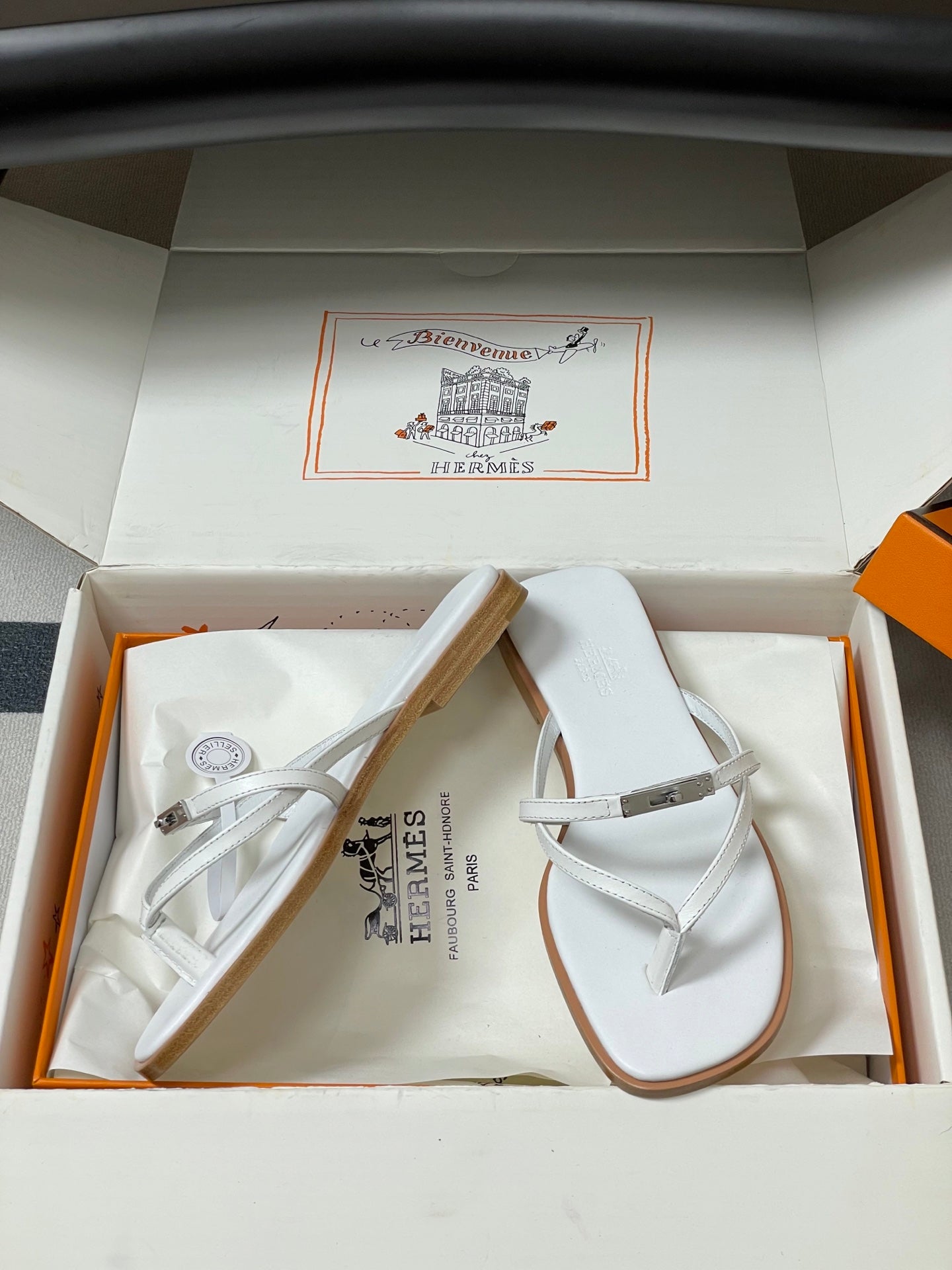 HM Miss Sandal White Calfskin 593794