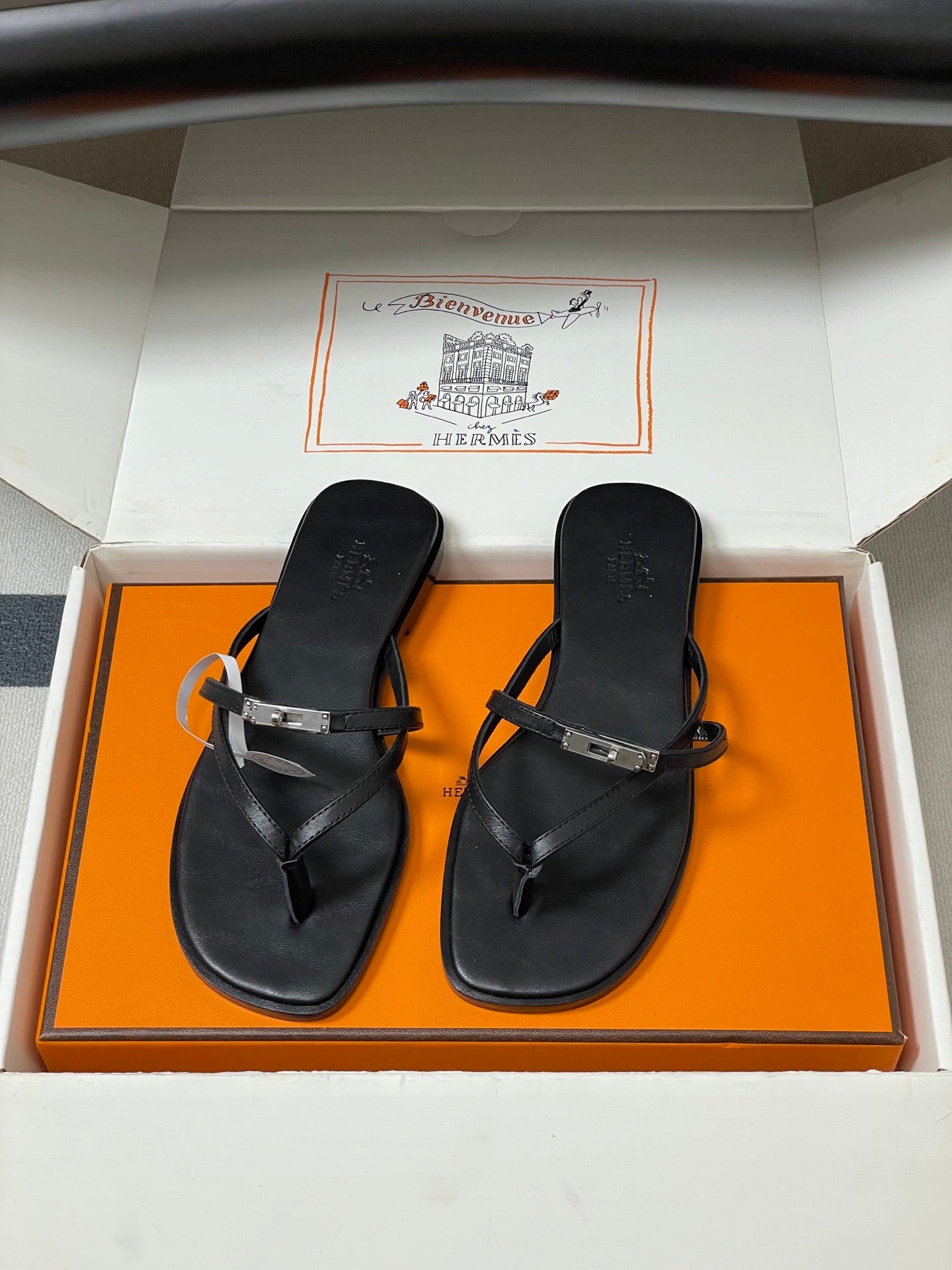 HM Miss Sandal Black Calfskin 593795