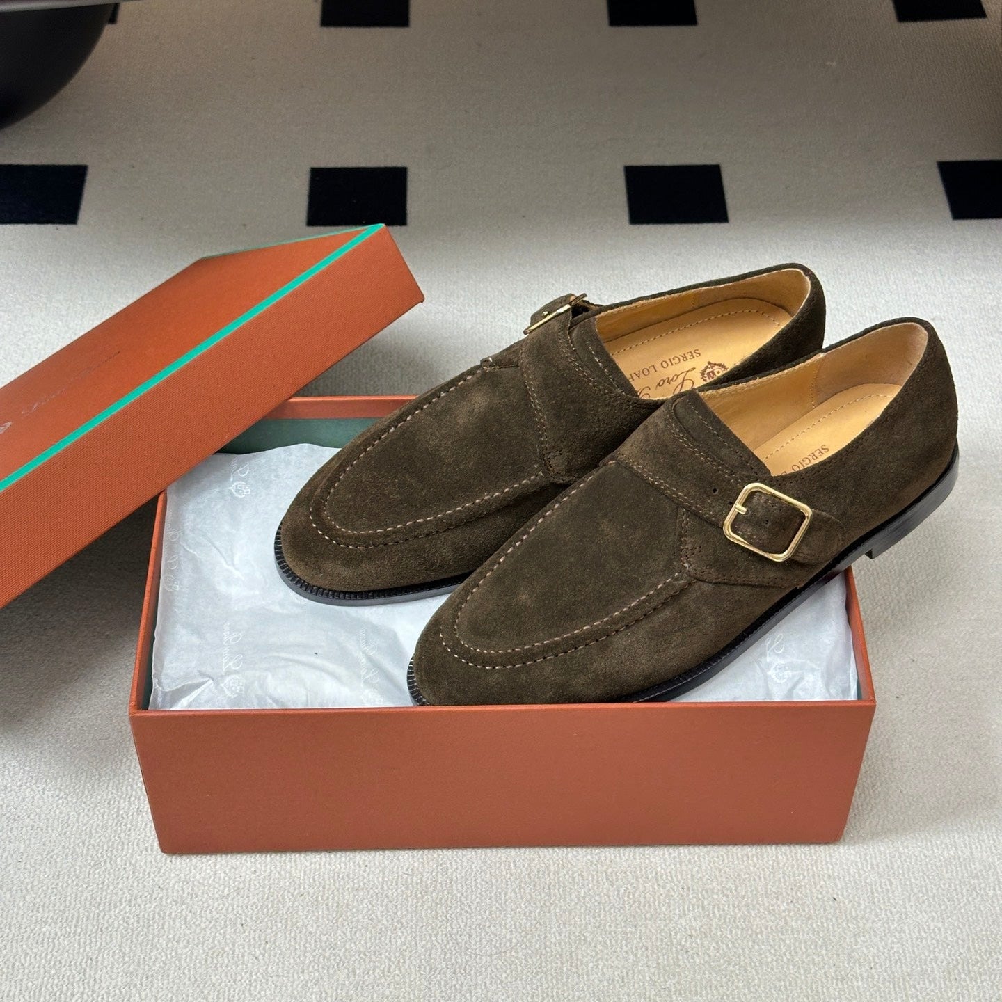 LP Sergio Loafer Olive Suede 903164