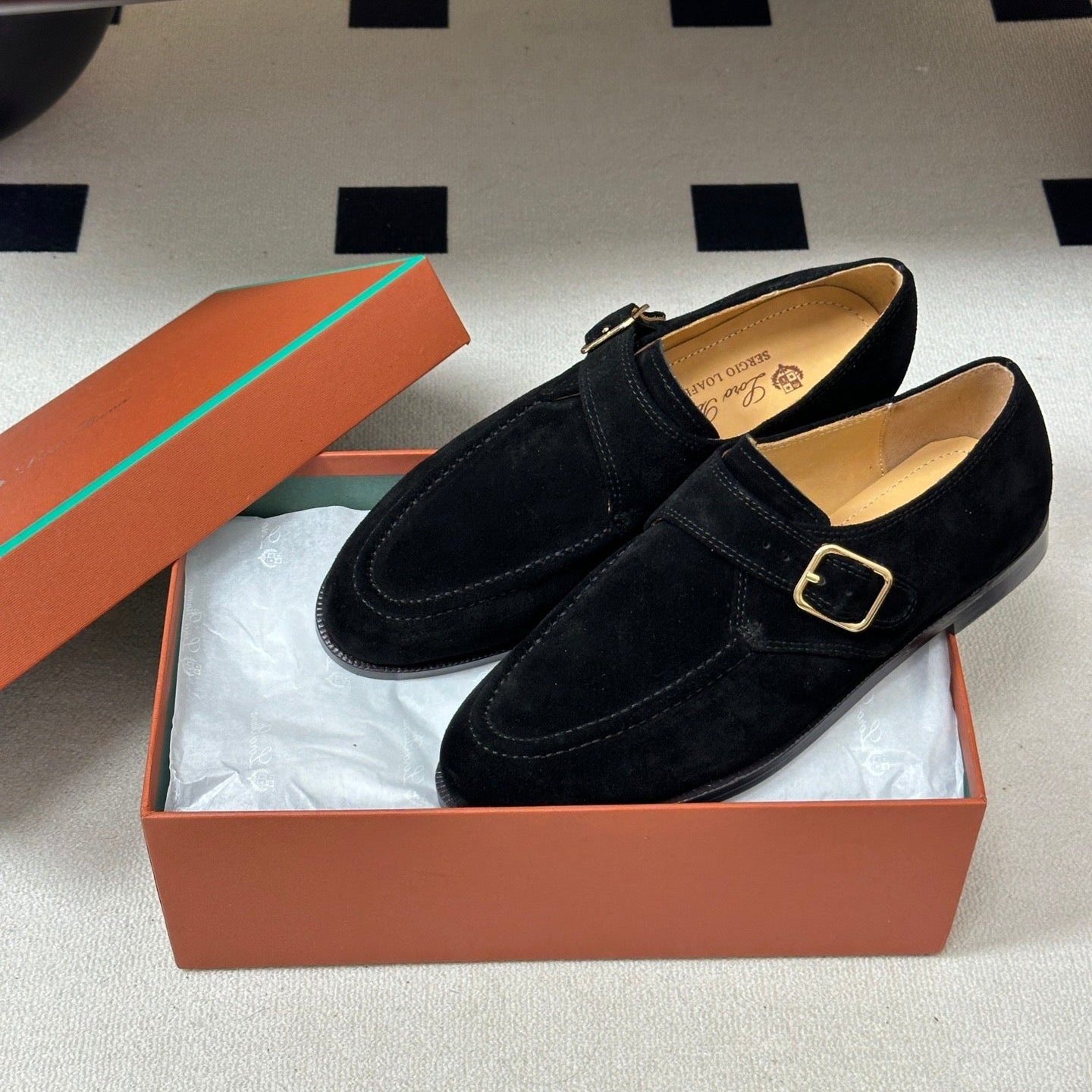 LP Sergio Loafer Black Suede 903166