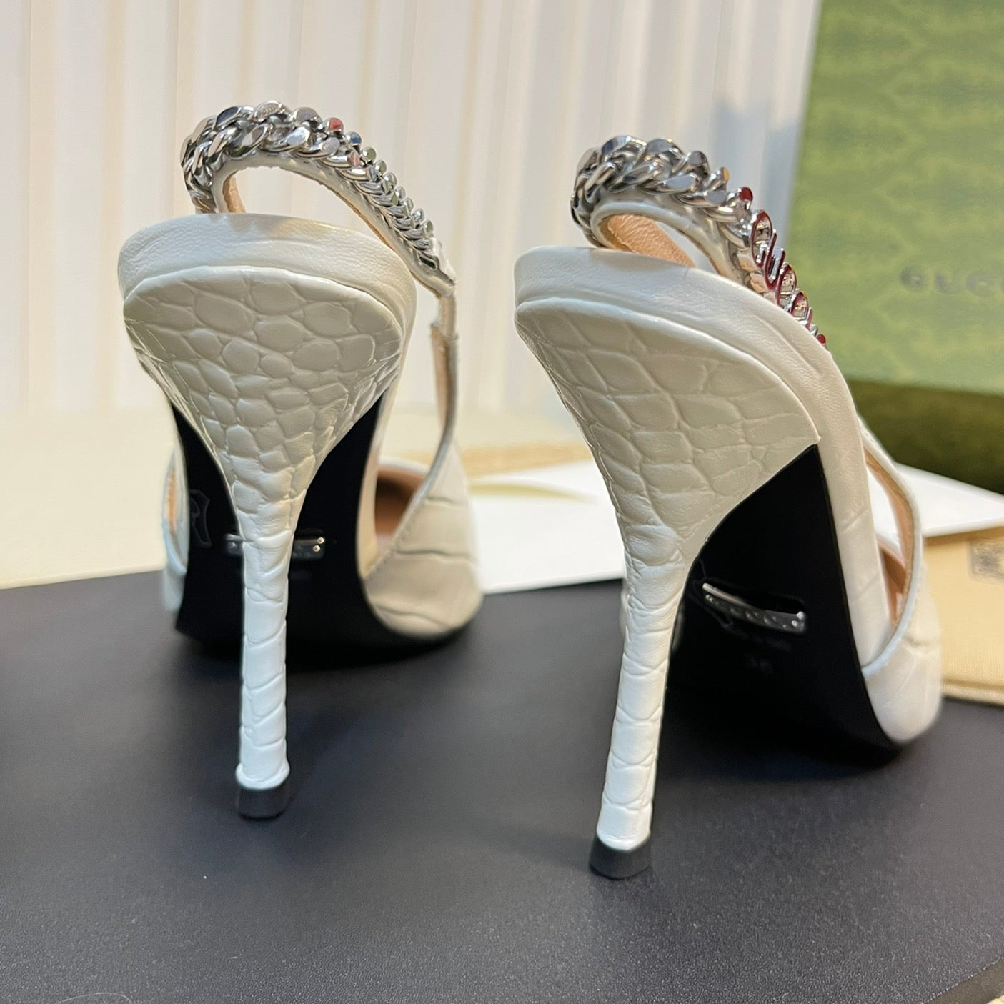 GG Women's High Heels White