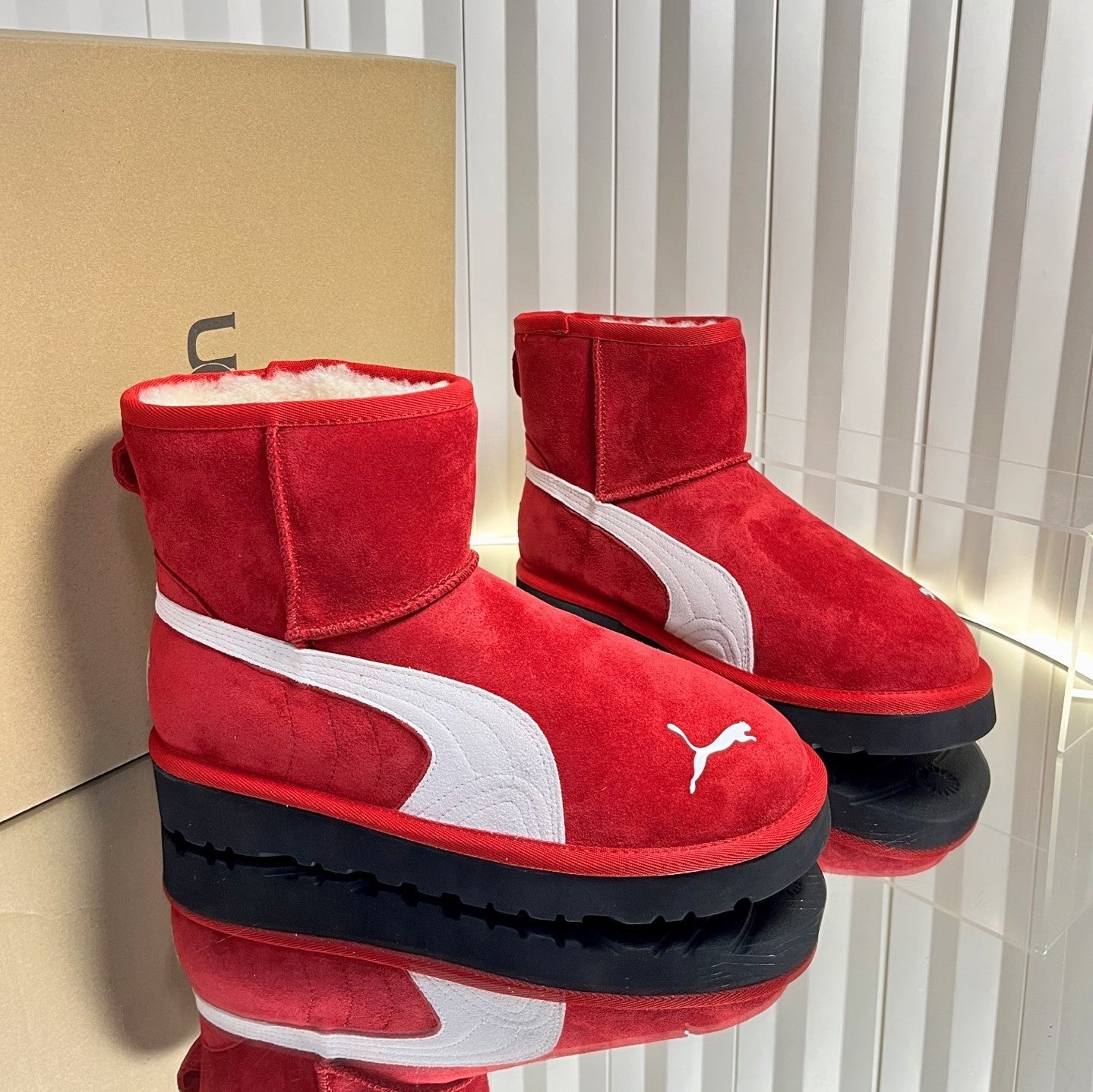 UGG x Puma Boots Red Suede 548548