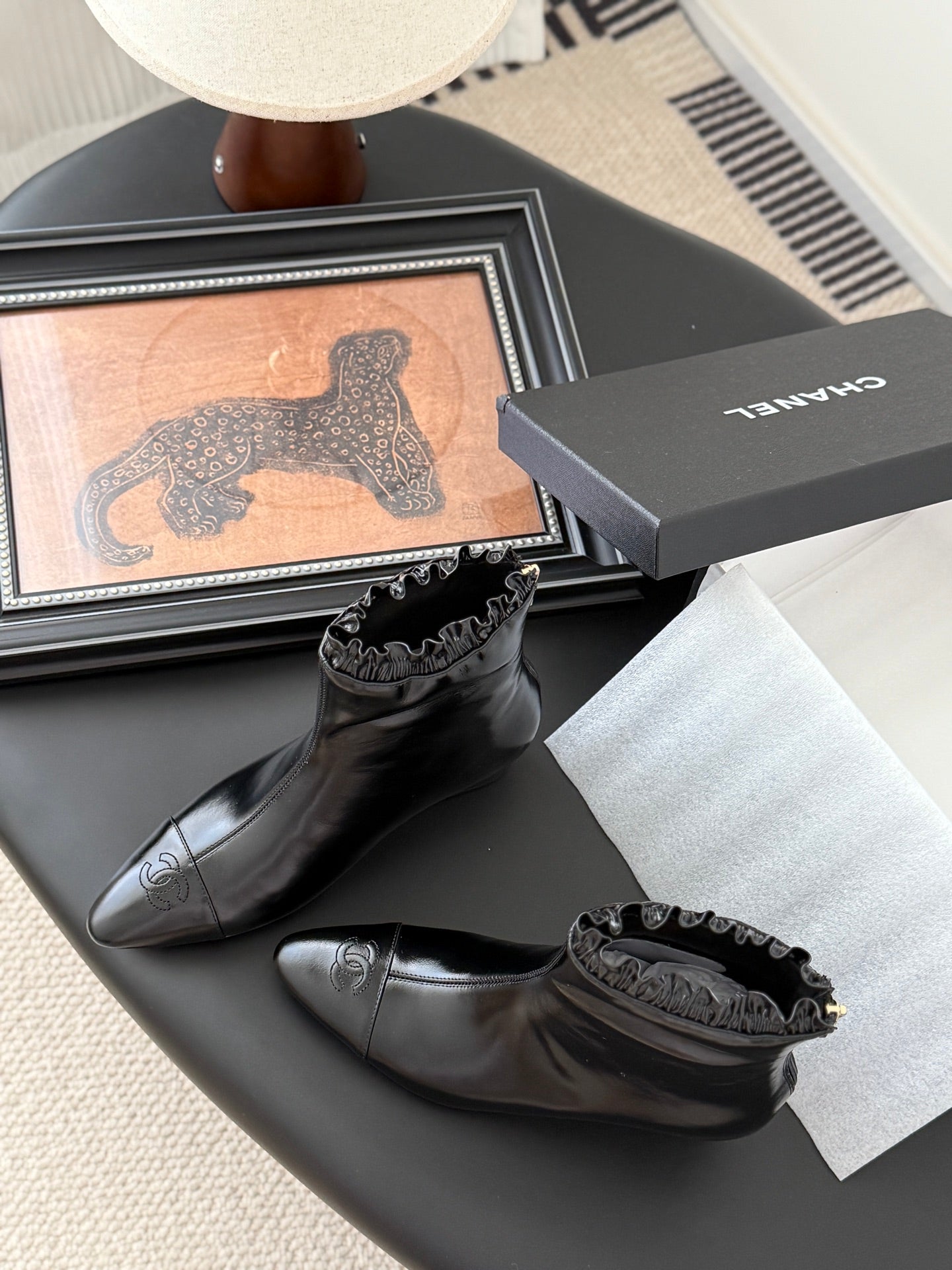 CC 25P Mary Jane Boots Black Sheepskin 458772