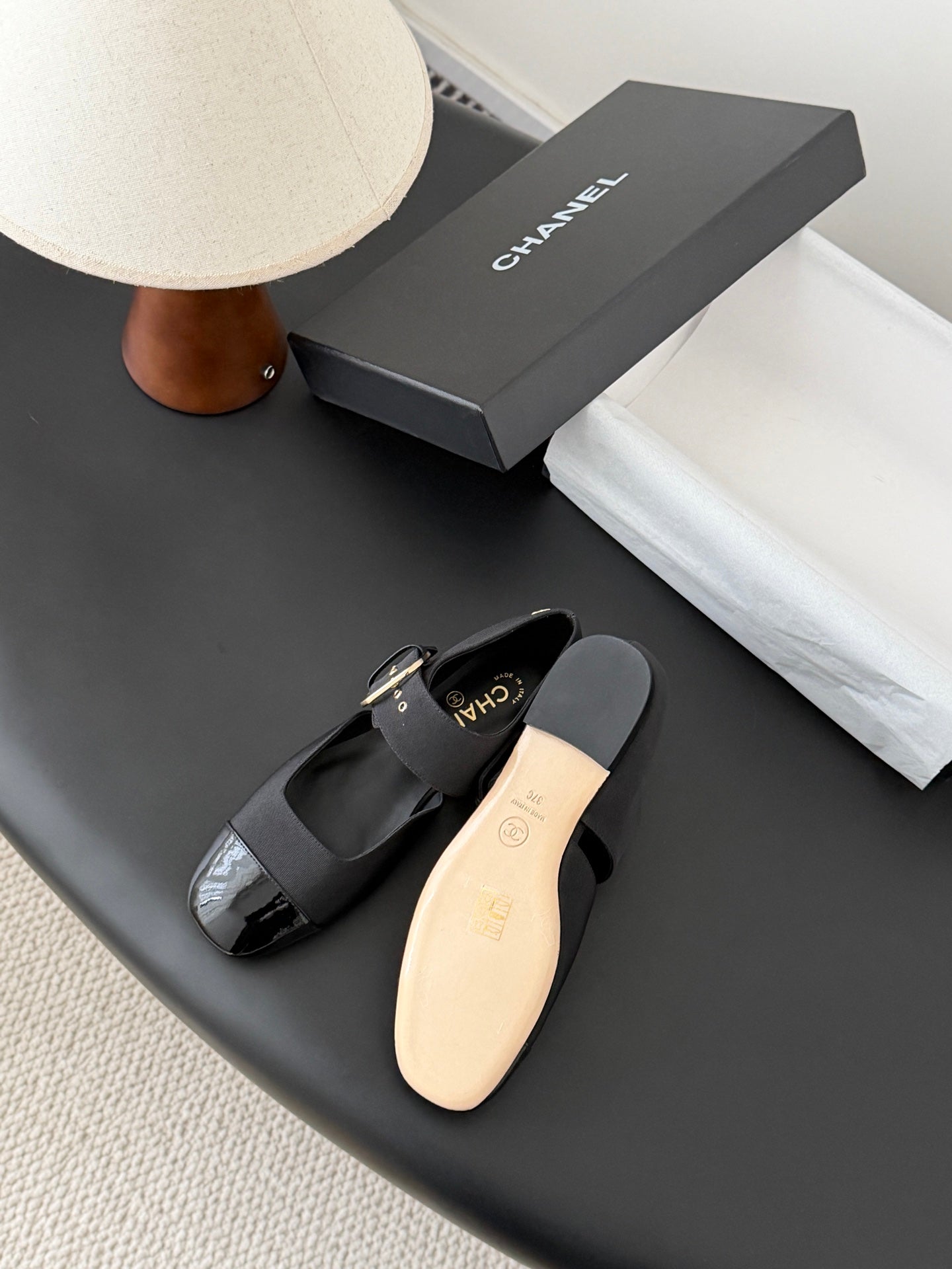 CC 2026 Mary Janes Black Grosgrain Patent Calfskin 675827