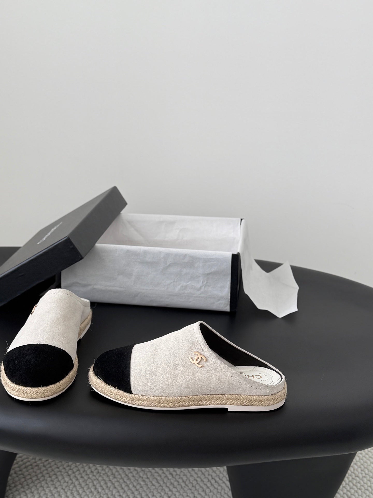 CC 26s Casual Mules Grey Black Suede 914905
