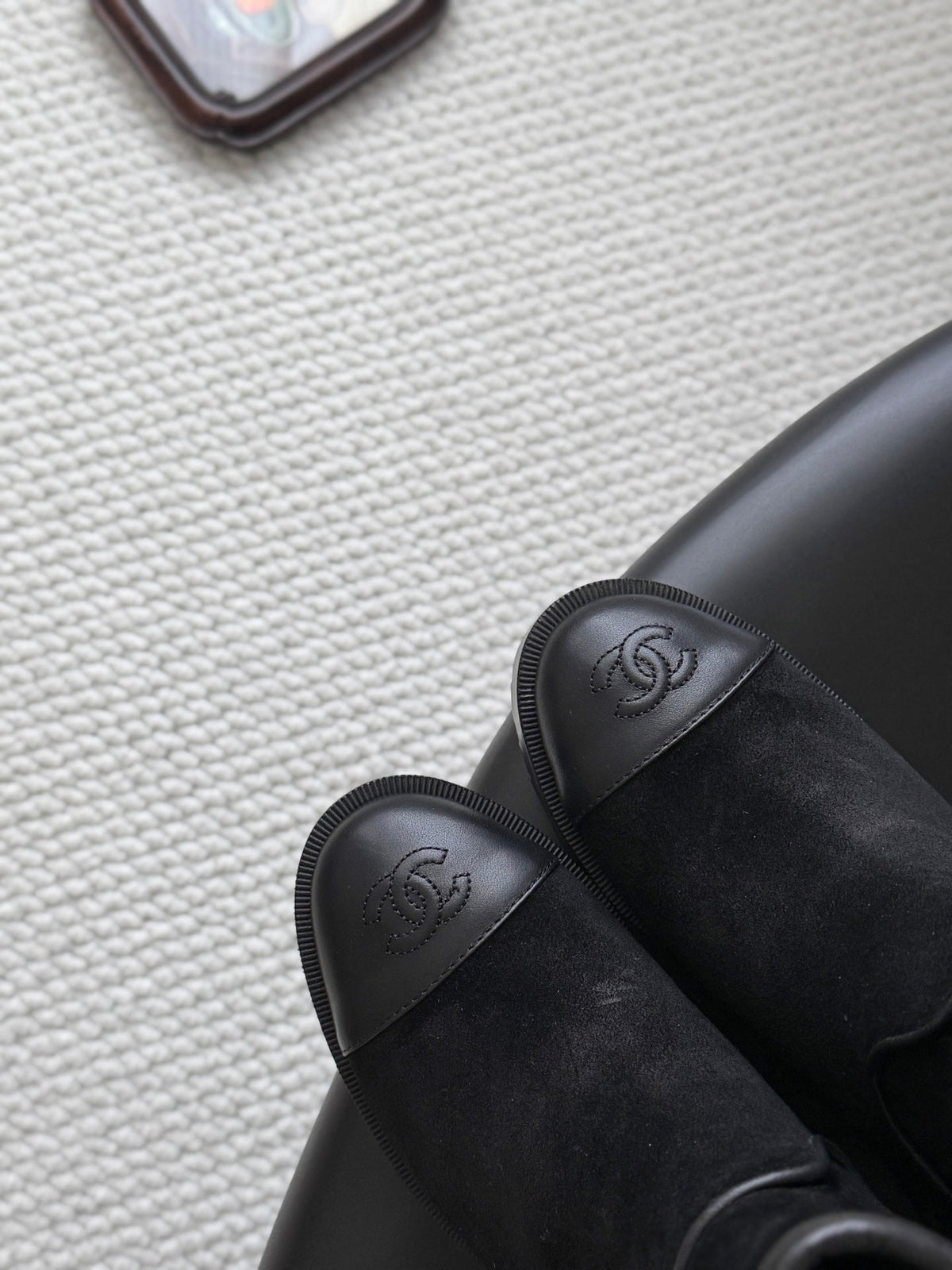 CC 26s Embroidered Logo Ankle Boots Black Black Suede 127787
