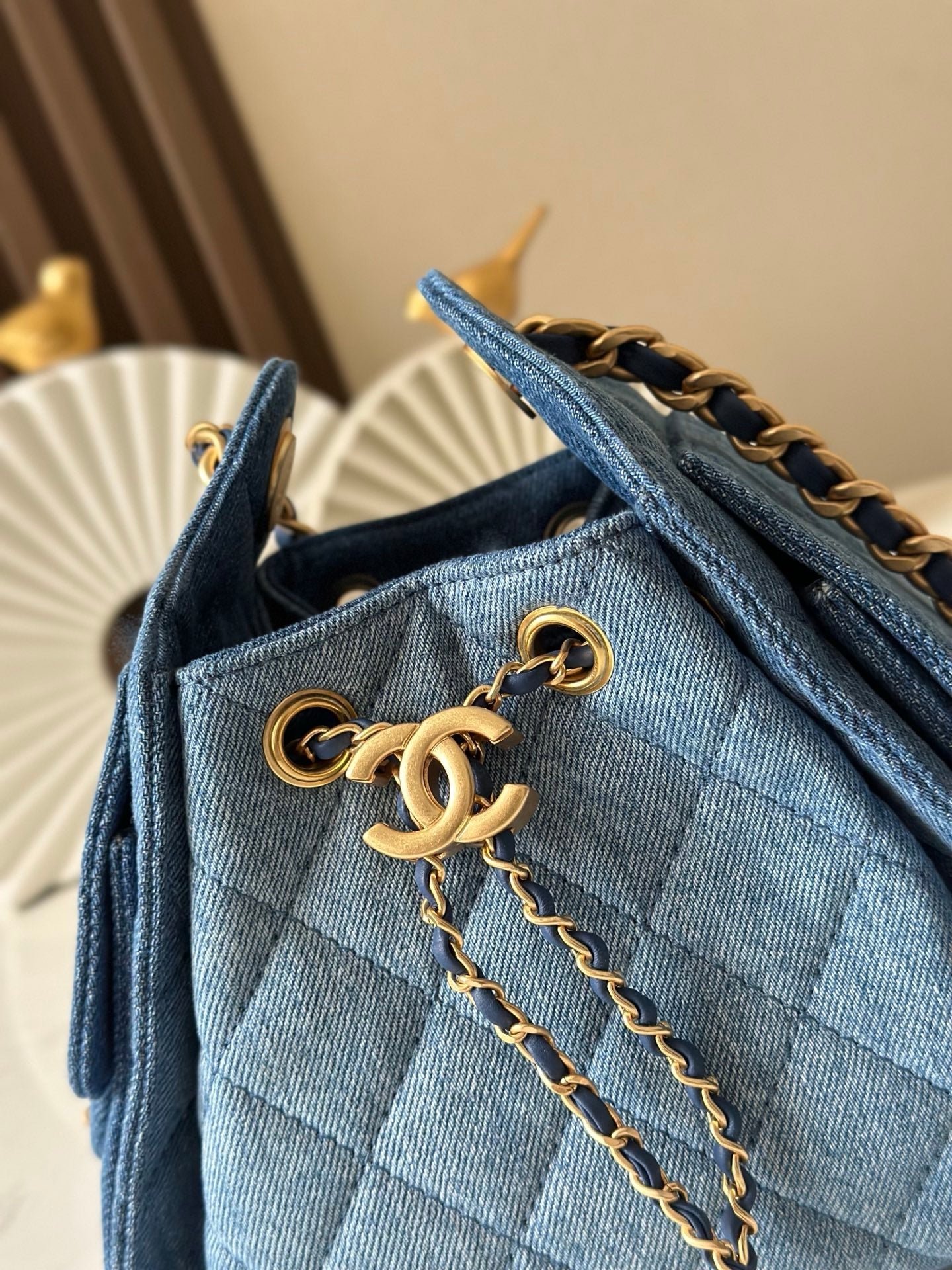 CC 26c Hobo Bag 22cm Blue Denim GHW