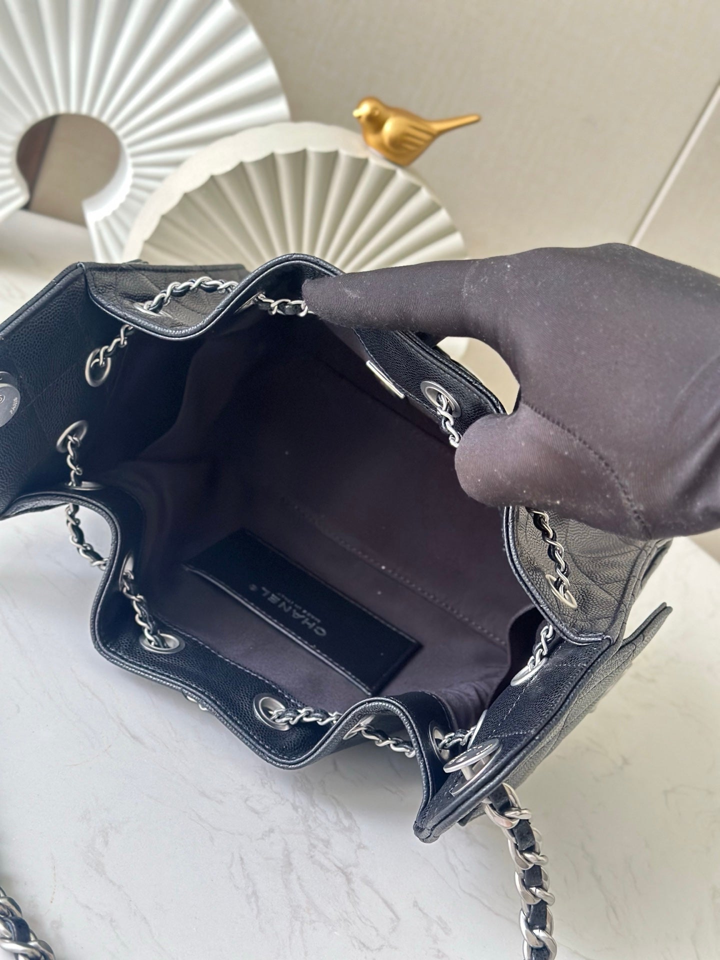 CC 26c Hobo Bag 22cm Black Caviar Leather SHW