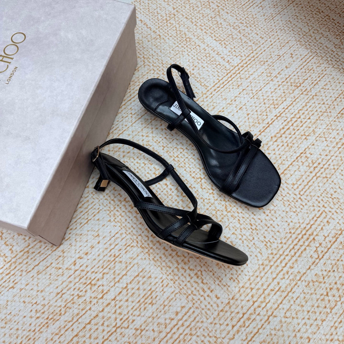 JC 26s Cleo Mule 45 Sandals 4cm Black Nappa Leather 974191