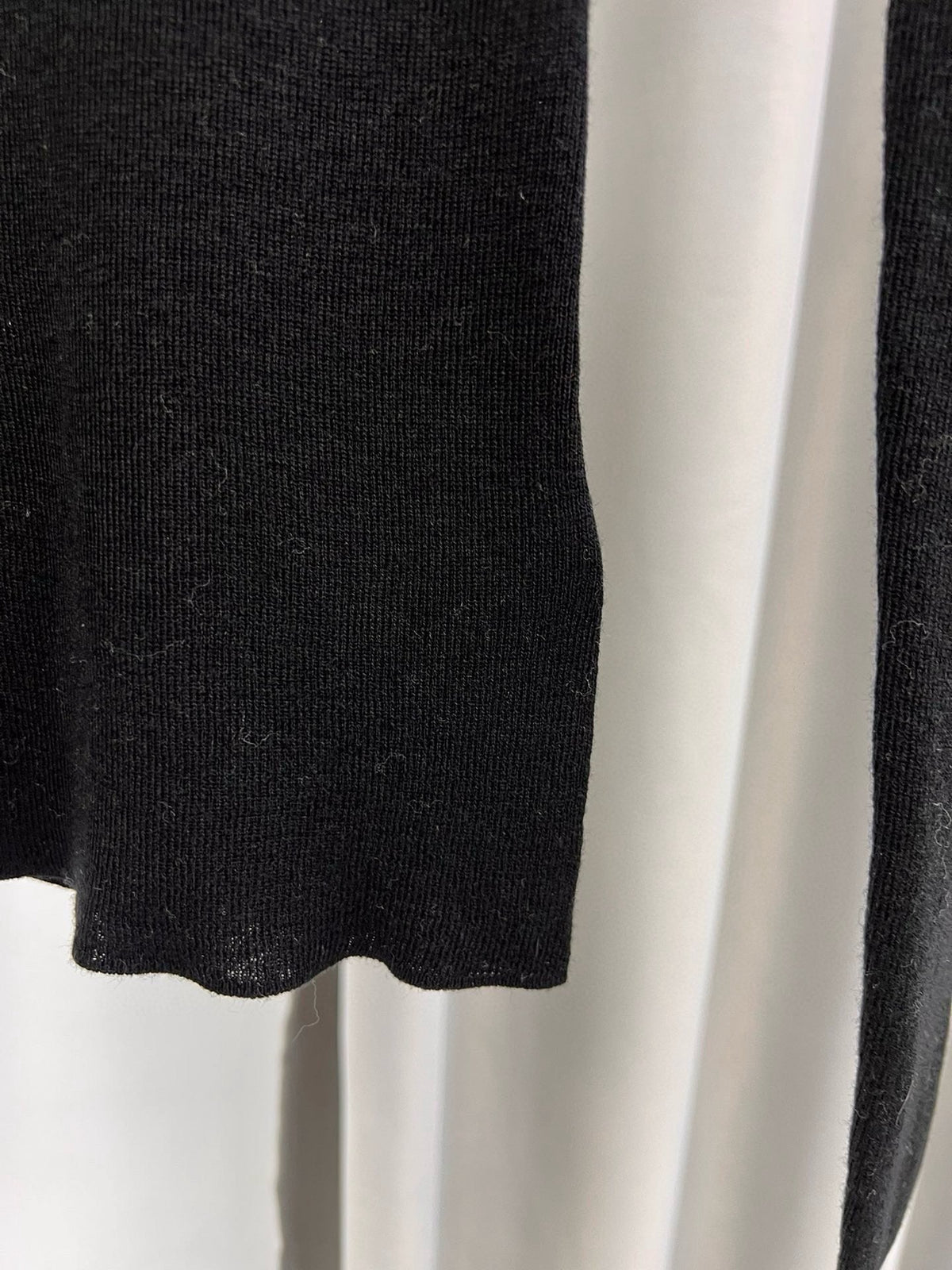 YSL Brooch V-Shape Colorblock Knit Sweater Wool 438271