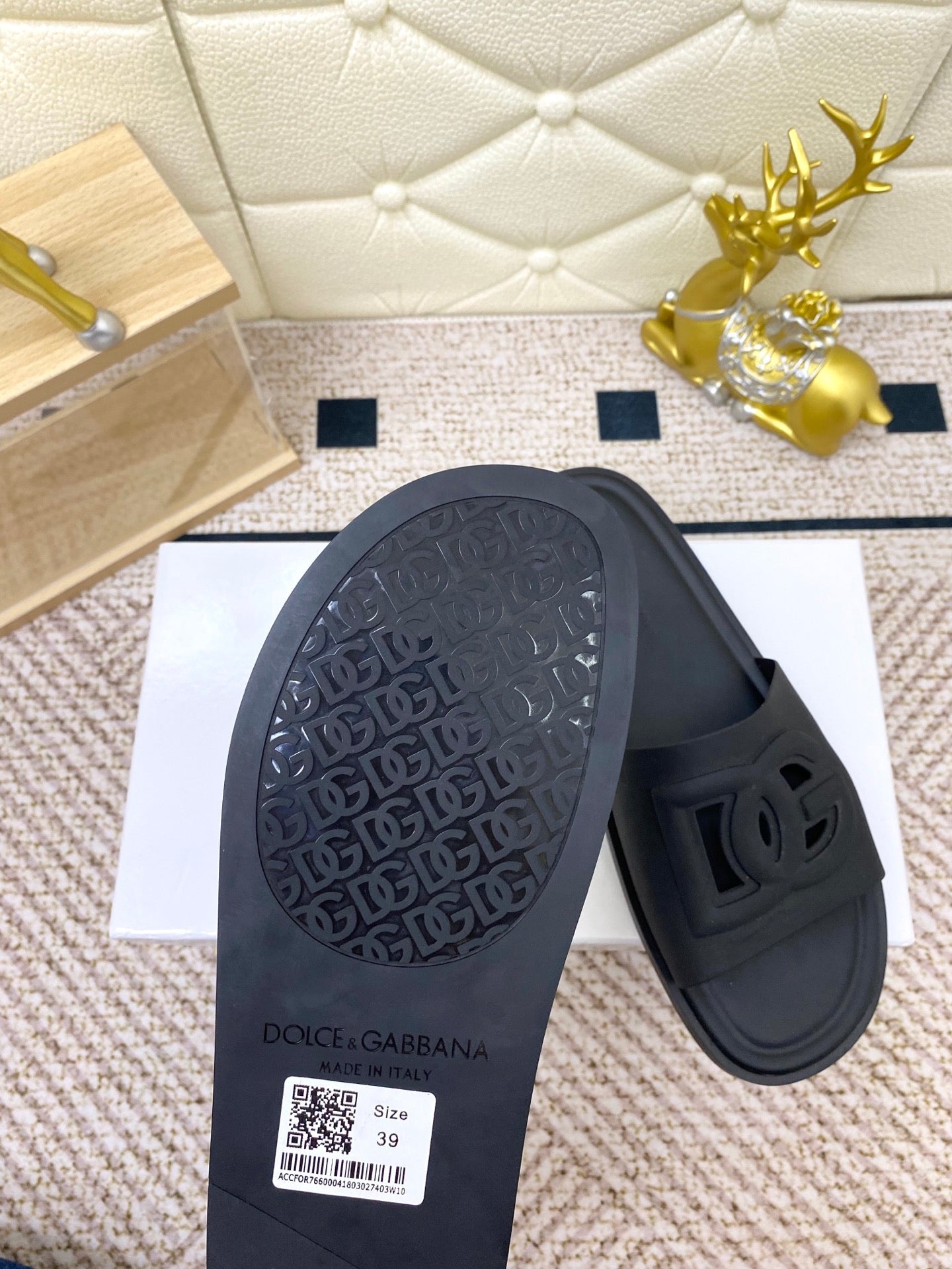 DC Slipper Black Rubber 361634