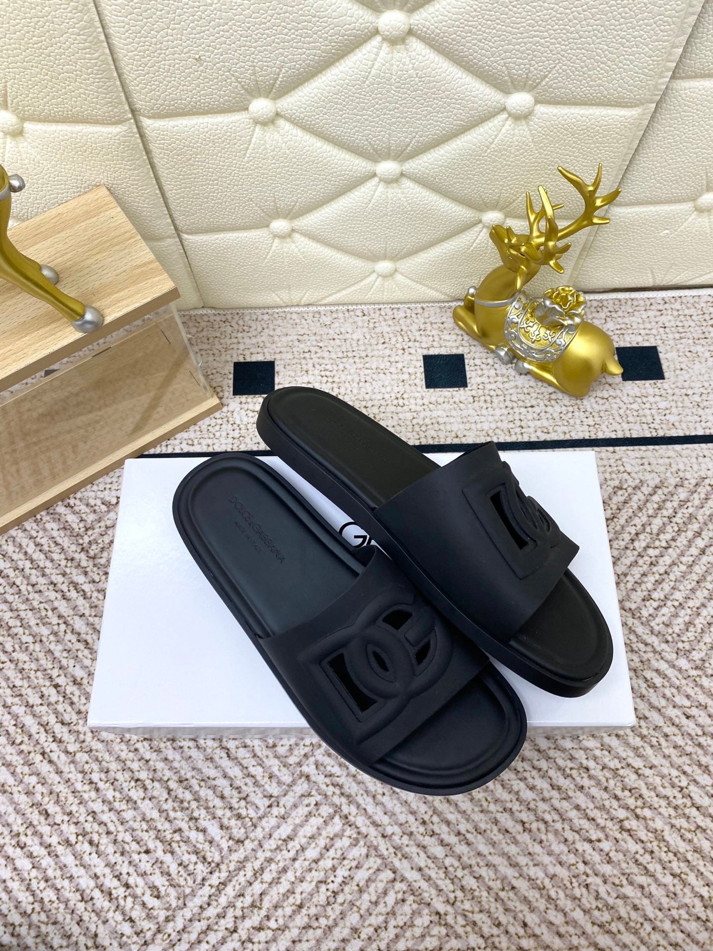 DC Slipper Black Rubber 361634