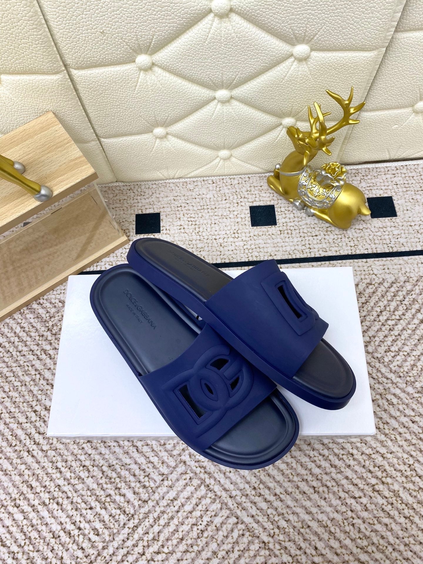 DC Slipper Navy Blue Rubber 361635