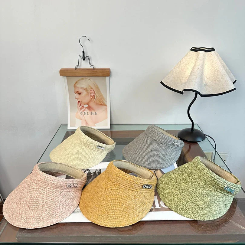 Chanel Visor Hat Raffia 343482