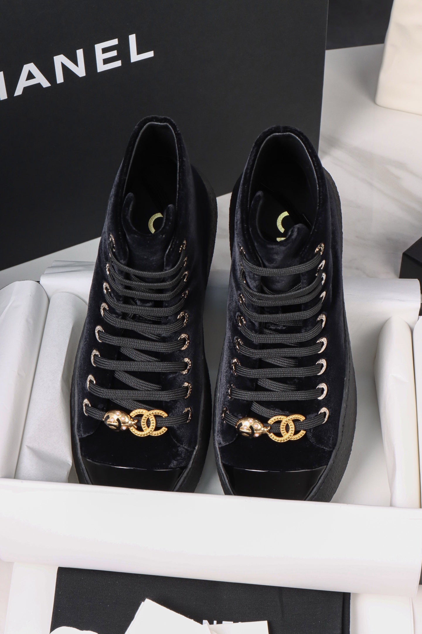 CC 26s Combat Boots Black Suede Leather 964729