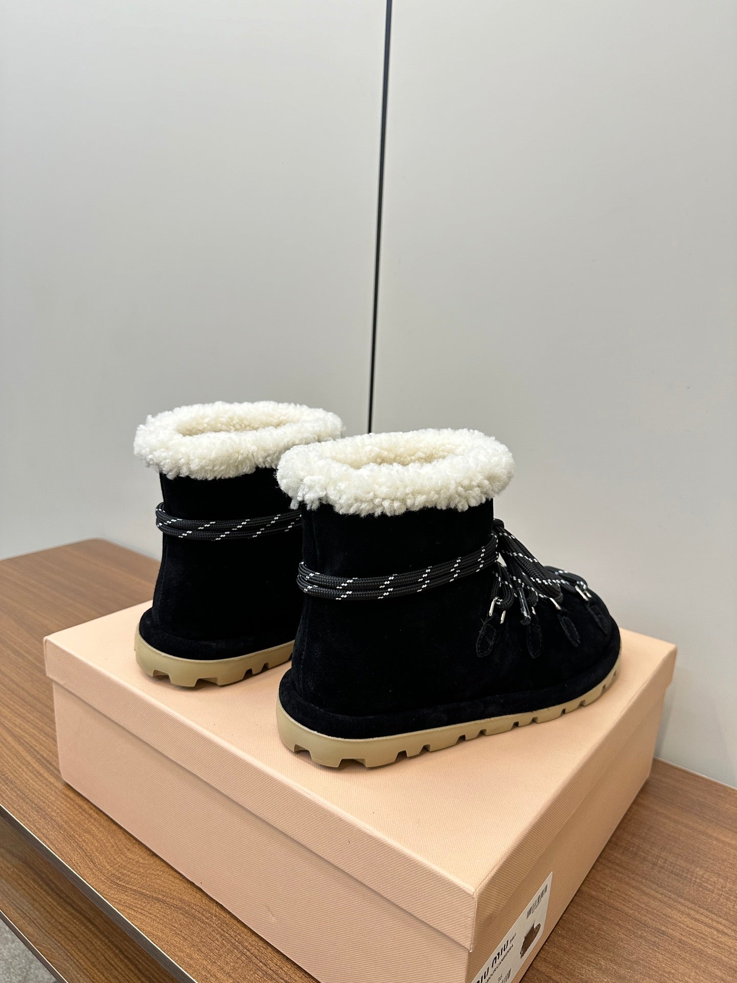 Miu Ankle Boots Black Suede