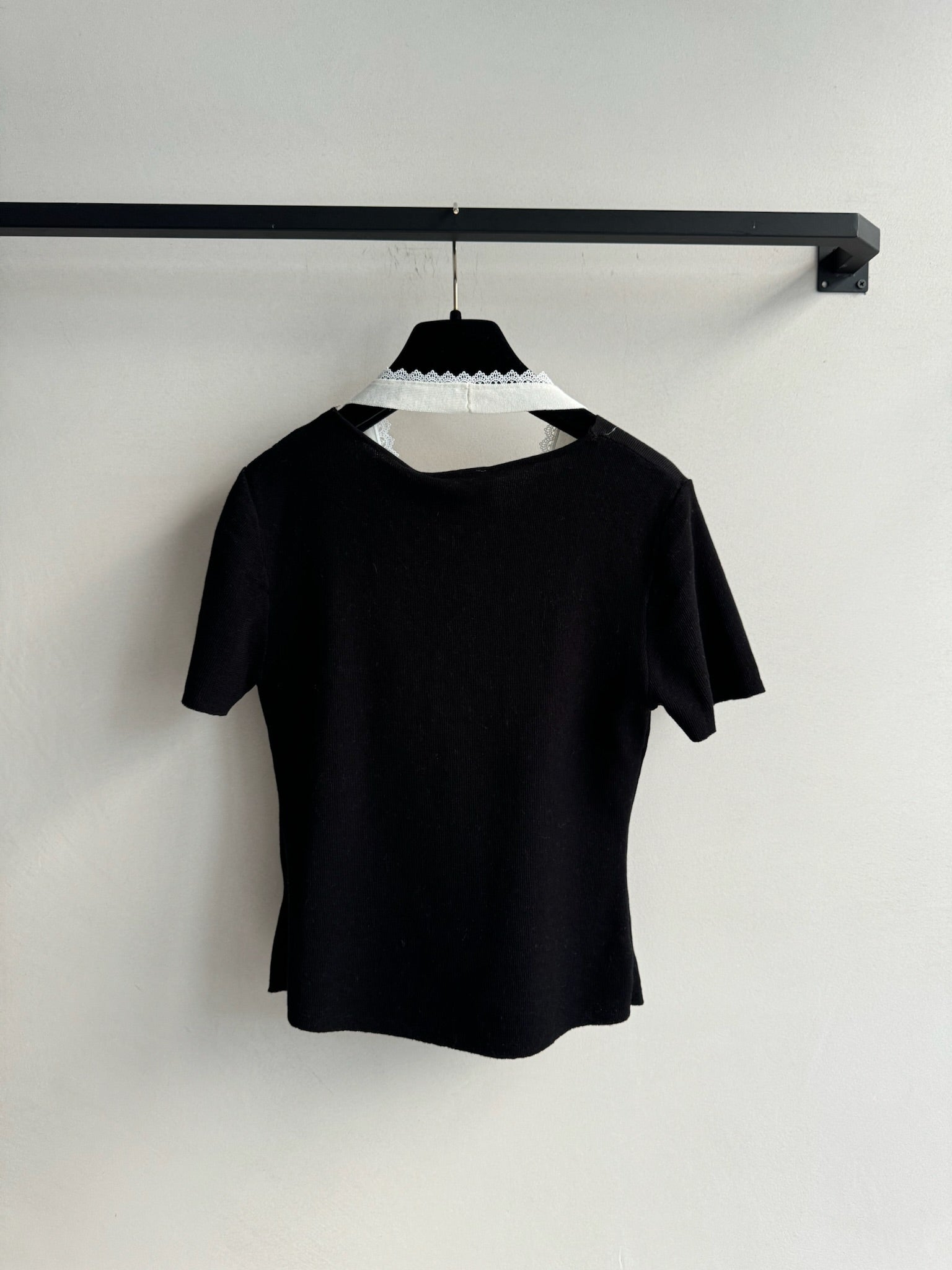 CC Knitted Top Black Wool