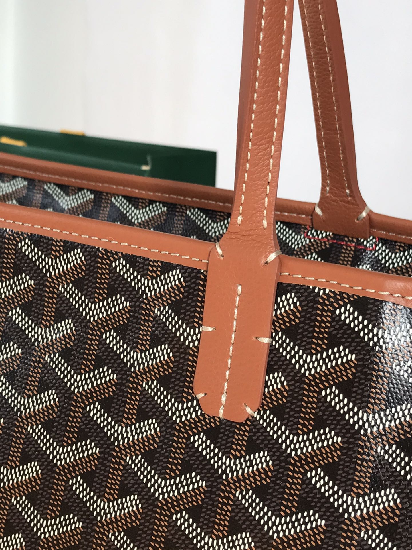 Goyard Artois GM Bag 37cm Black Tan Canvas & Calfskin