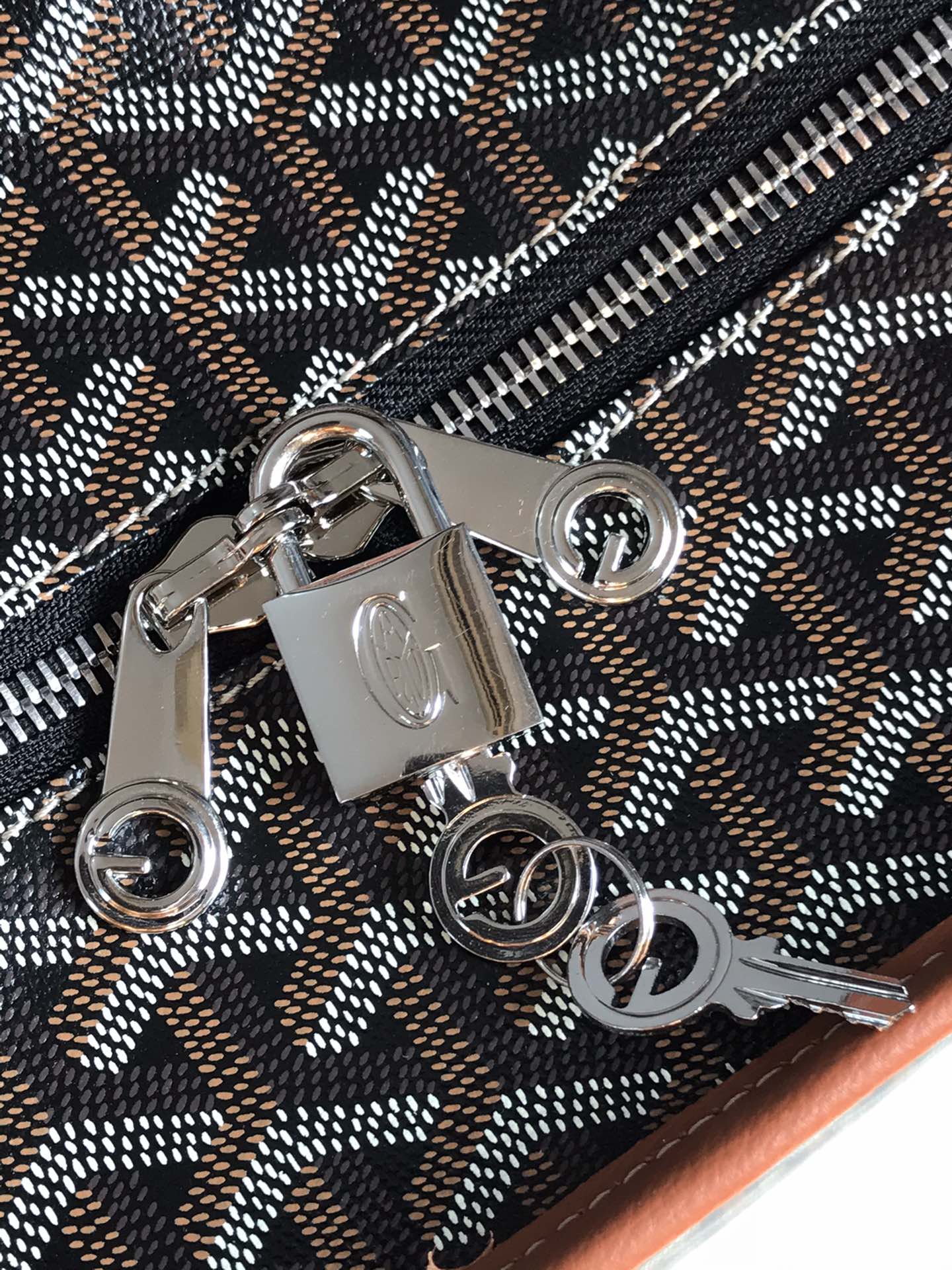 Goyard Artois GM Bag 37cm Black Tan Canvas & Calfskin