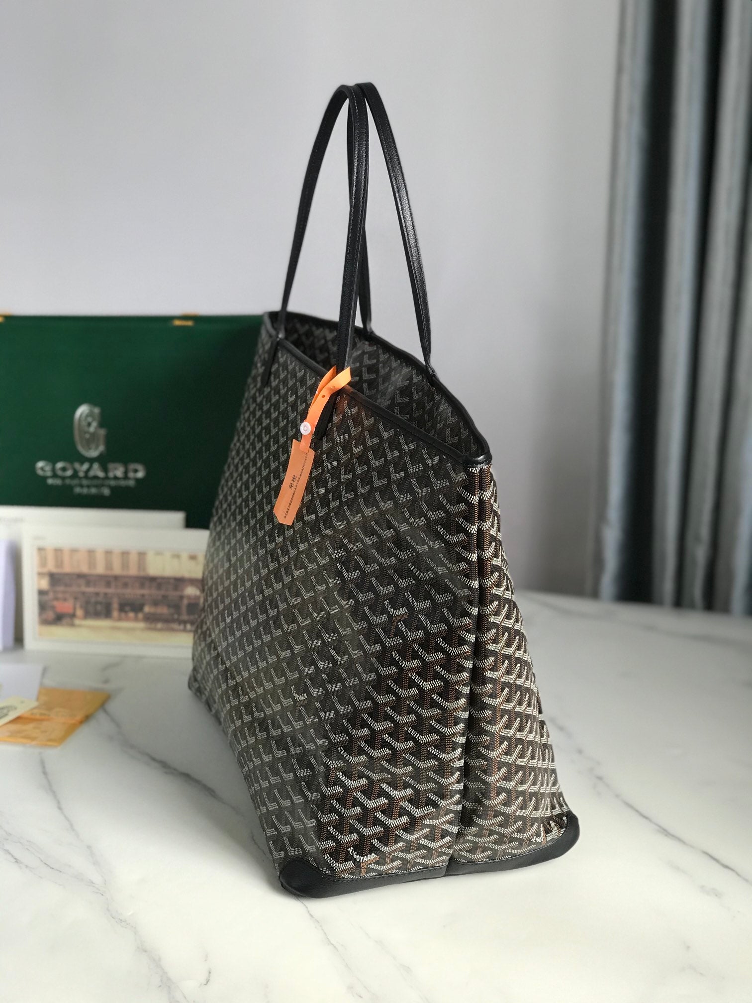 Goyard Artois GM Bag 37cm Black Canvas & Calfskin