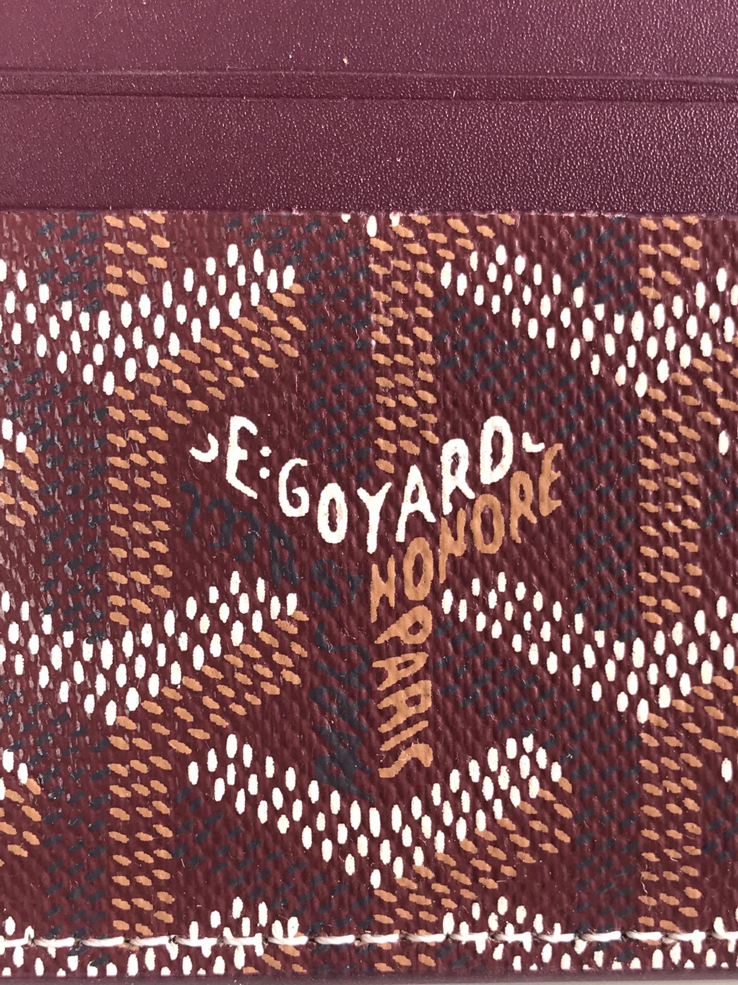 Goya Saint-Sulpice Card Wallet 11cm Burgundy Canvas