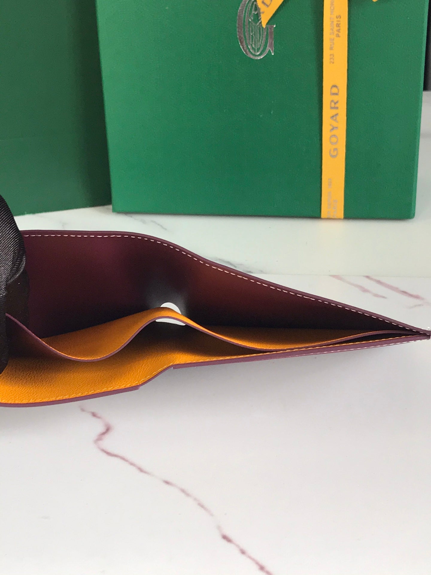 Goyard Victoire Wallet 11cm Burgundy Canvas & Cafskin