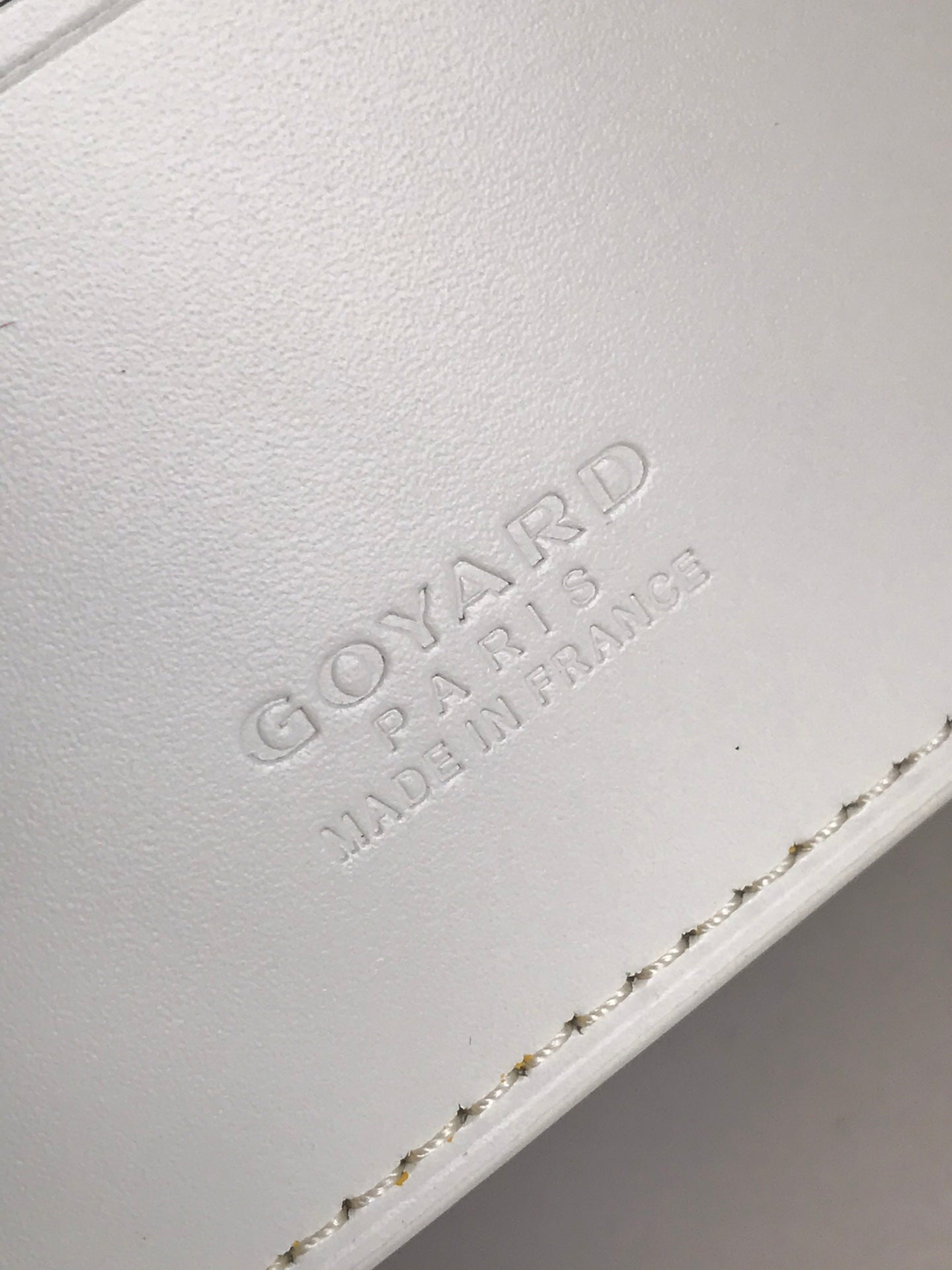 Goyard Victoire Wallet 11cm White Canvas & Cafskin