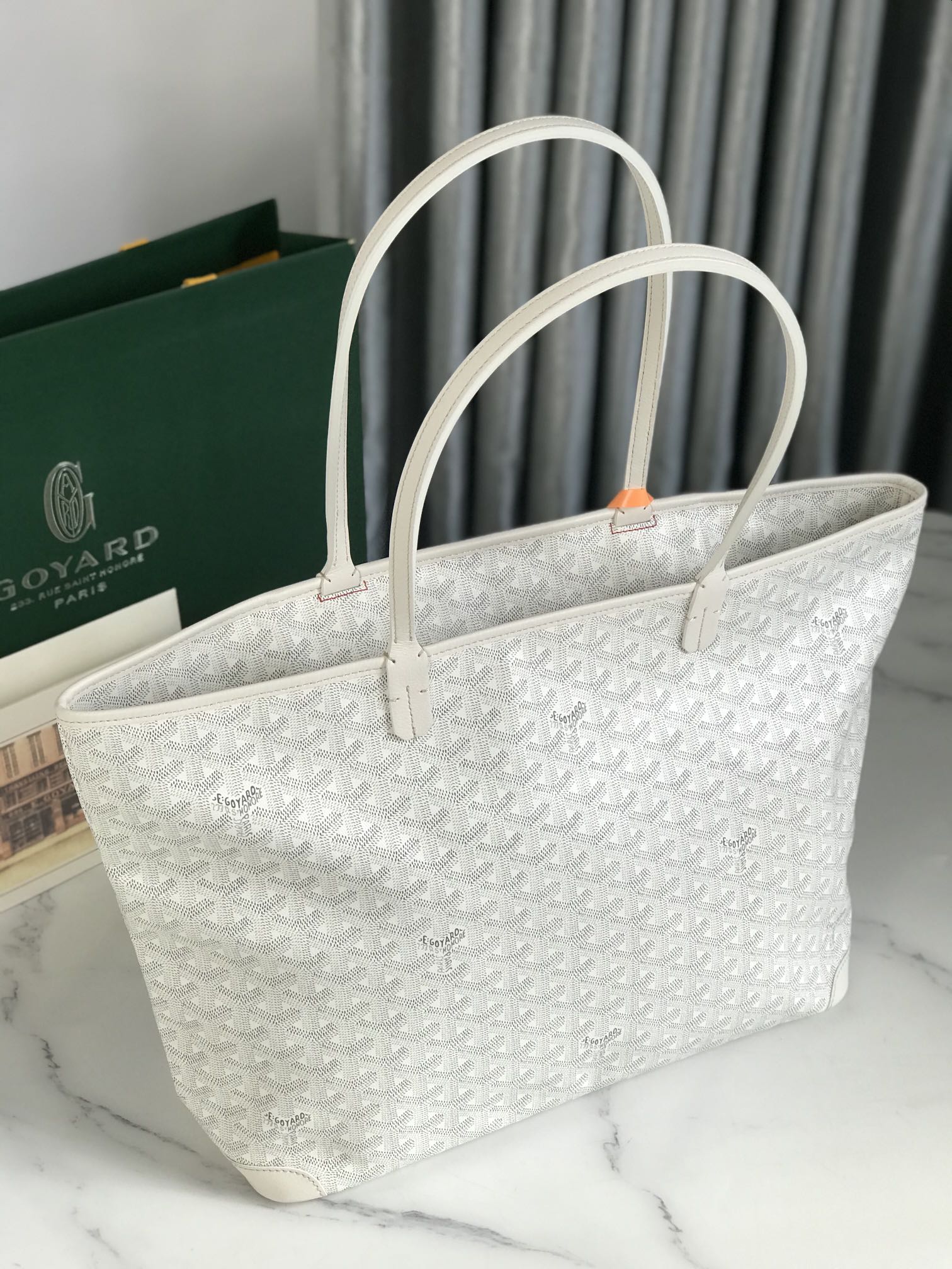 Goyard Artois PM Bag 35cm White Canvas & Calfskin