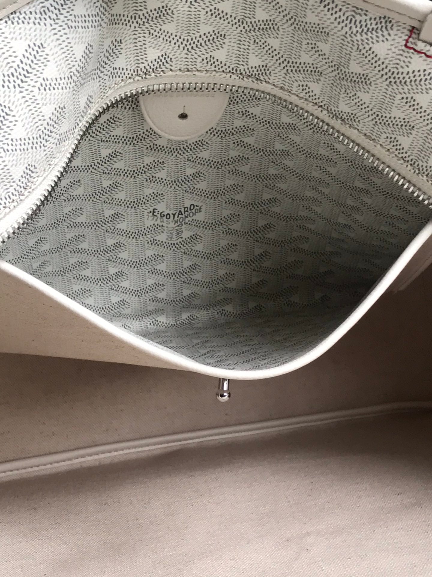 Goyard Artois PM Bag 35cm White Canvas & Calfskin