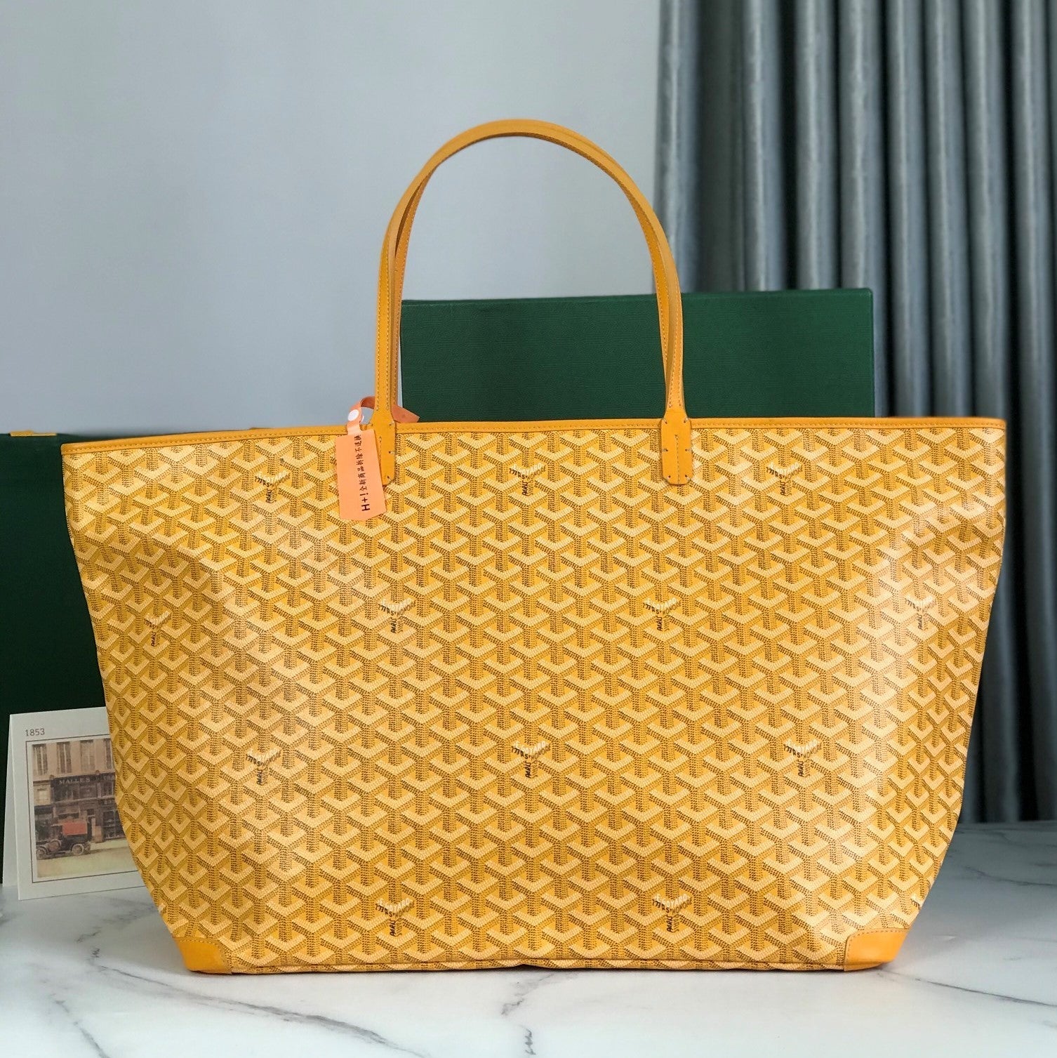 Goyard Artois GM Bag 37cm Yellow Canvas & Calfskin