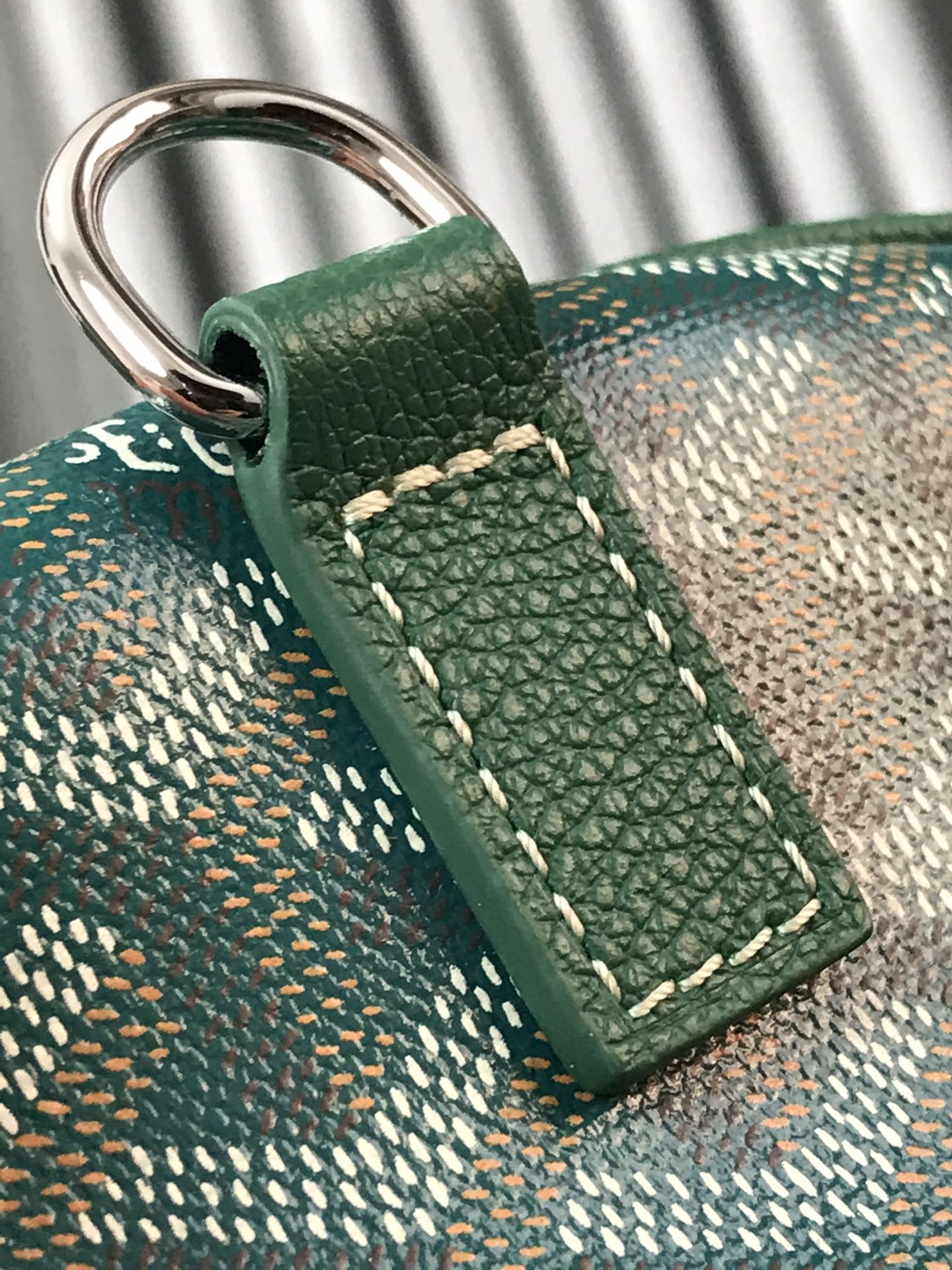 Goyard Barrel 40 Sports Bag Green Canvas & Calfskin