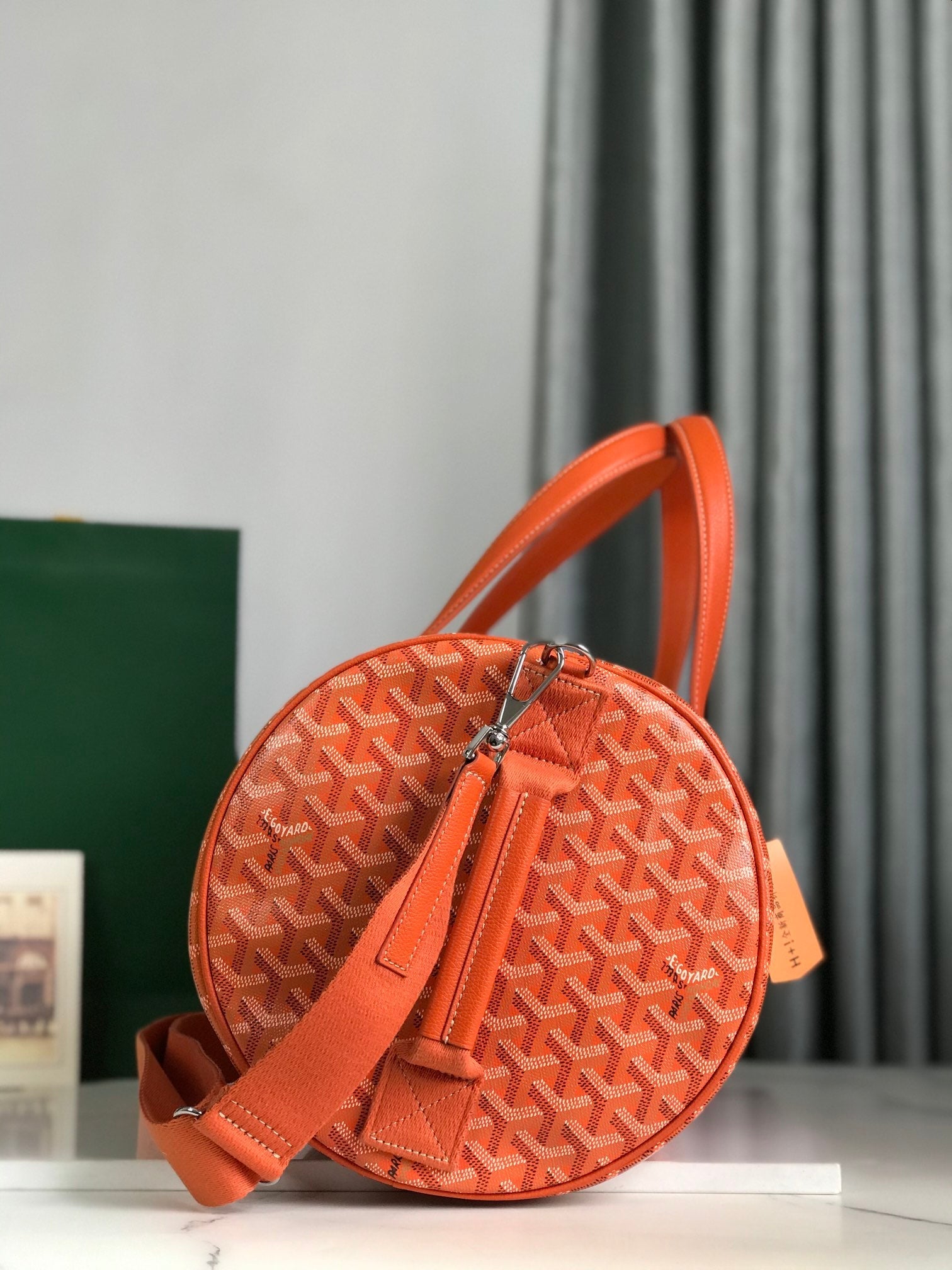 Goyard Barrel 40 Sports Bag Orange Canvas & Calfskin