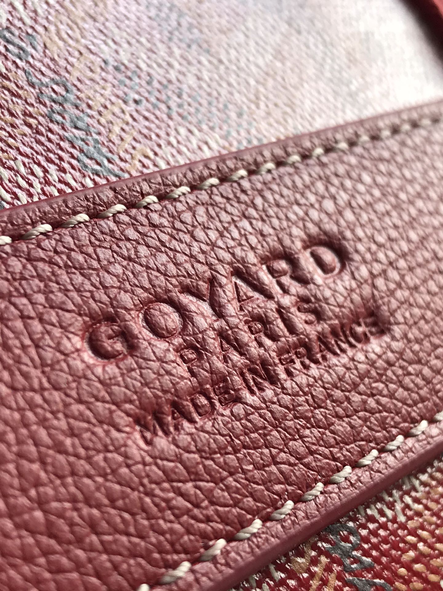 Goyard Barrel 40 Sports Bag Red Canvas & Calfskin