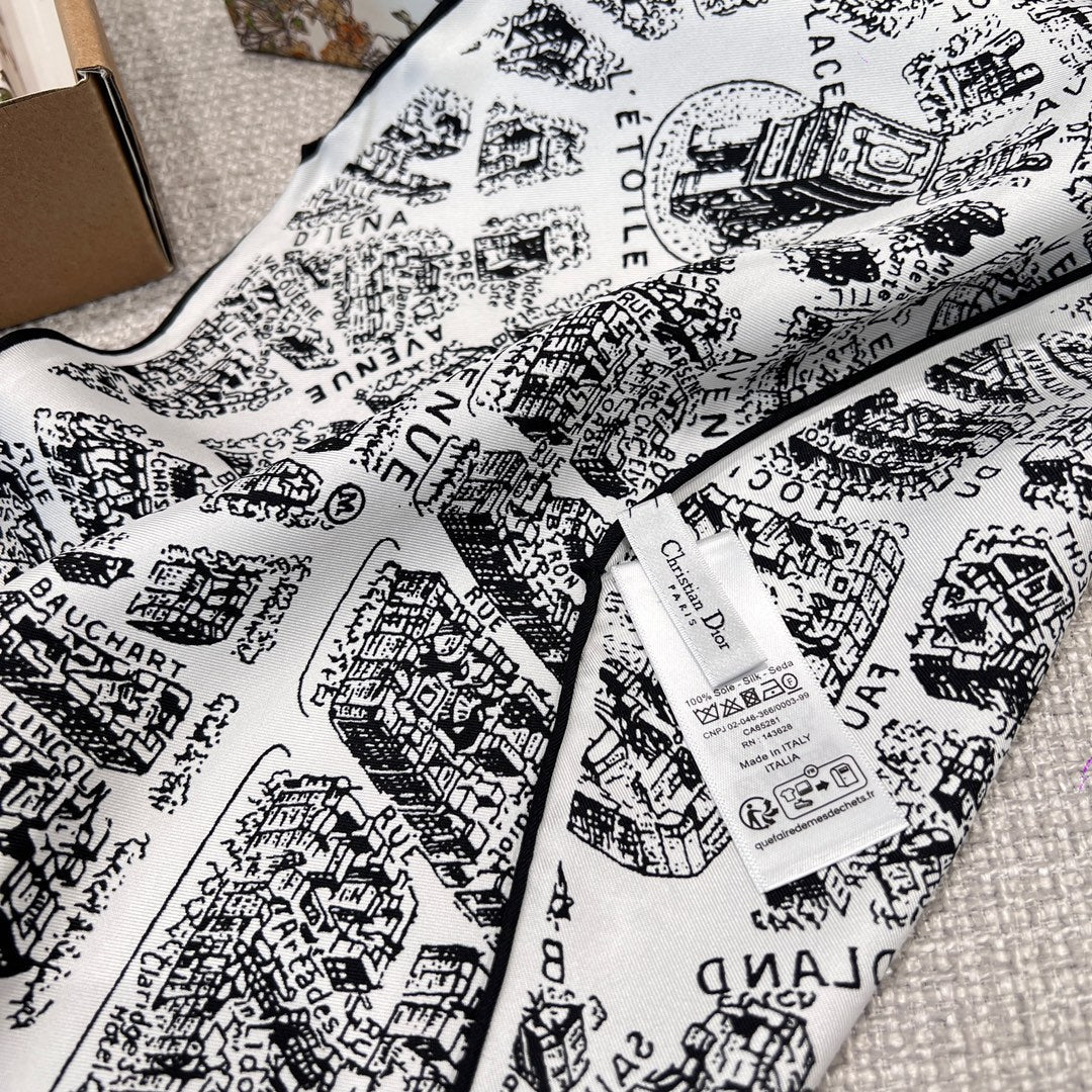 Dior 26s Scarf 110cm In Silk 262831