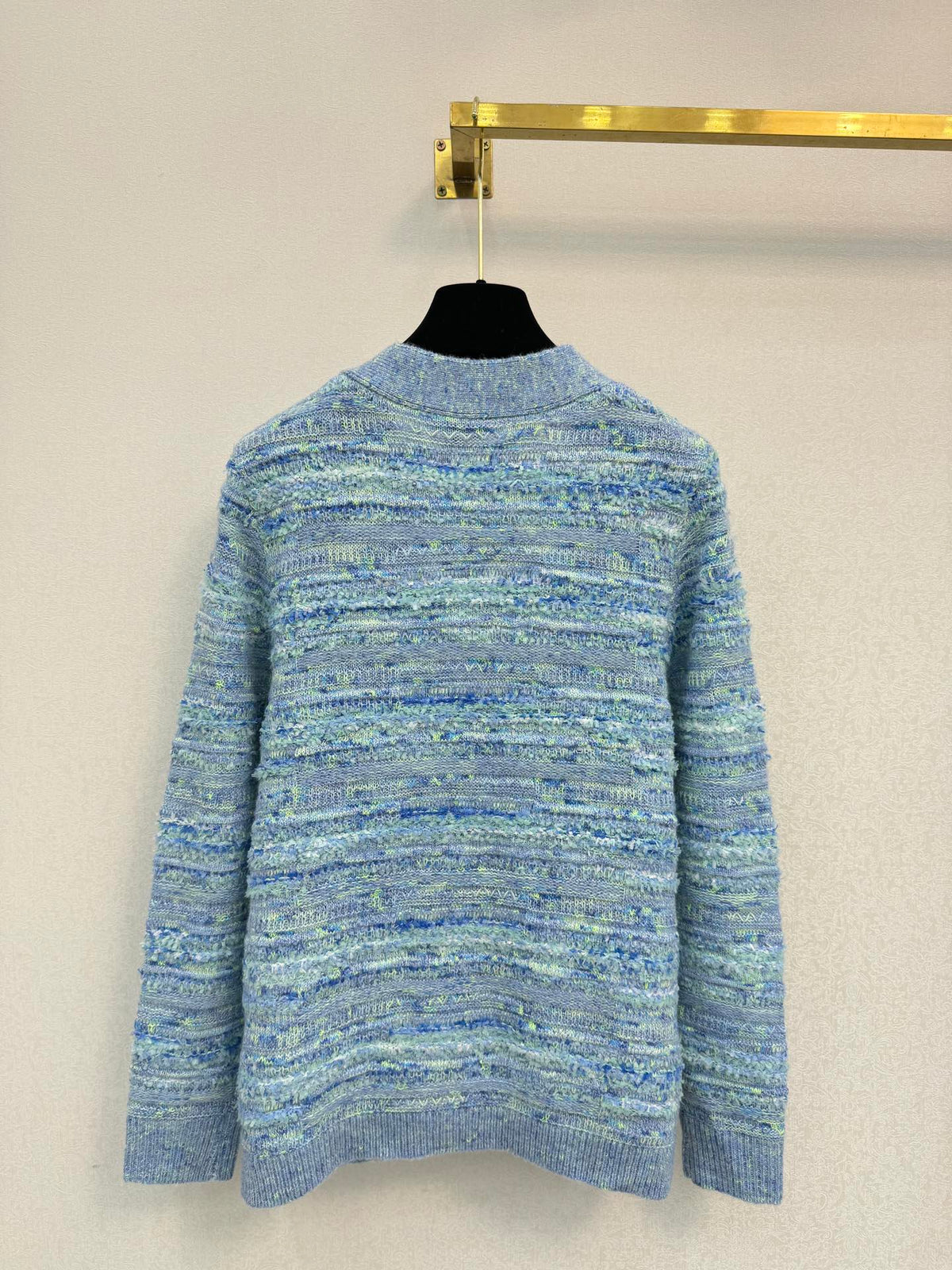 CC 26s V-Neck Cardigan Blue Yellow Nylon Wool 424683