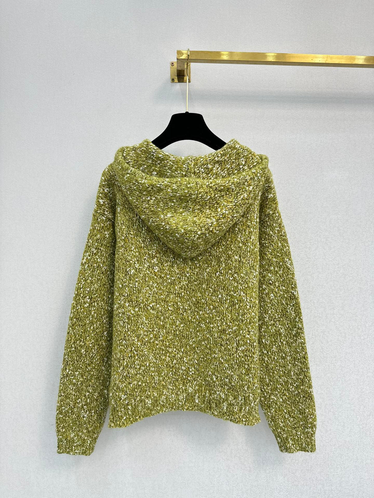 Miu Miu 26s Hoodie Green White Knit 448152