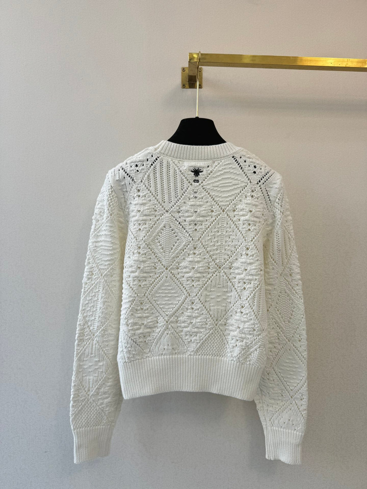 CD 26s Sweater White Argyle Knit 154809
