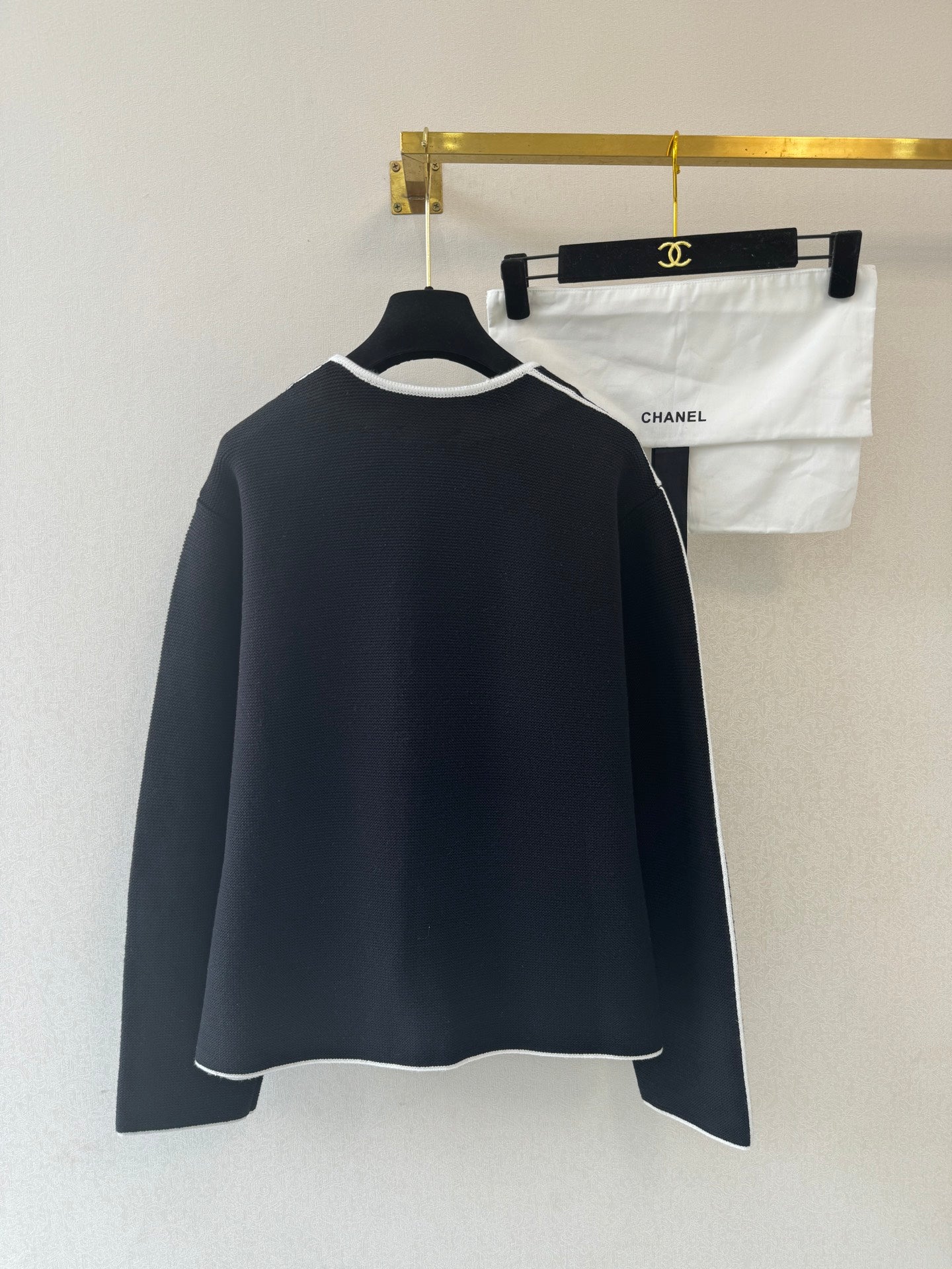 CC 26s Neck Cardigan Black Cotton Cotton