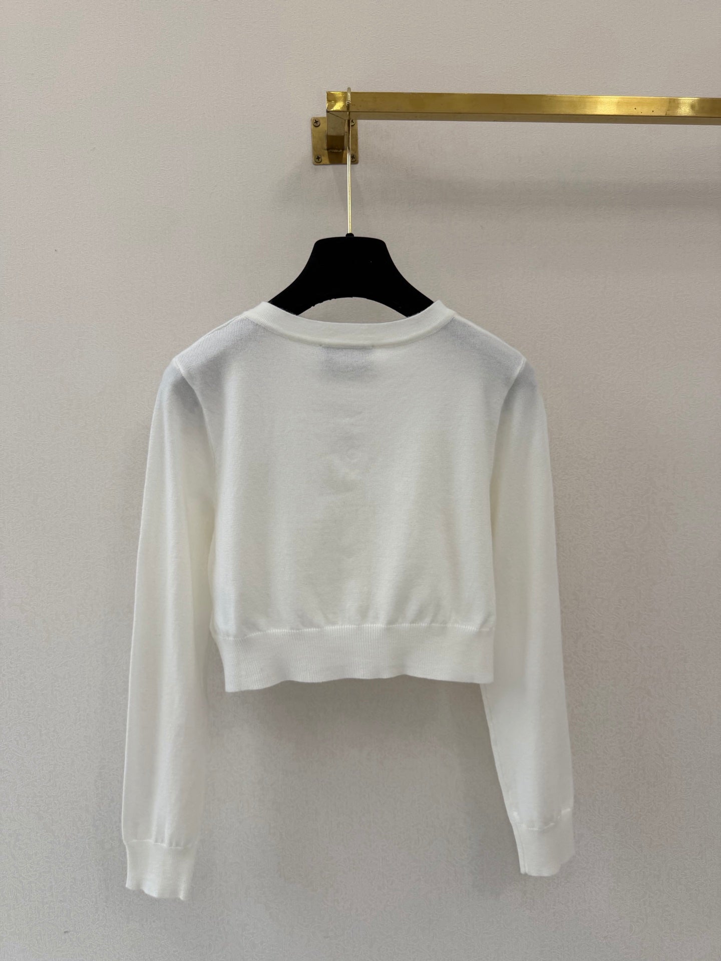Prada 26s V-neck Long-Sleeved Cardigan White Wool 424781