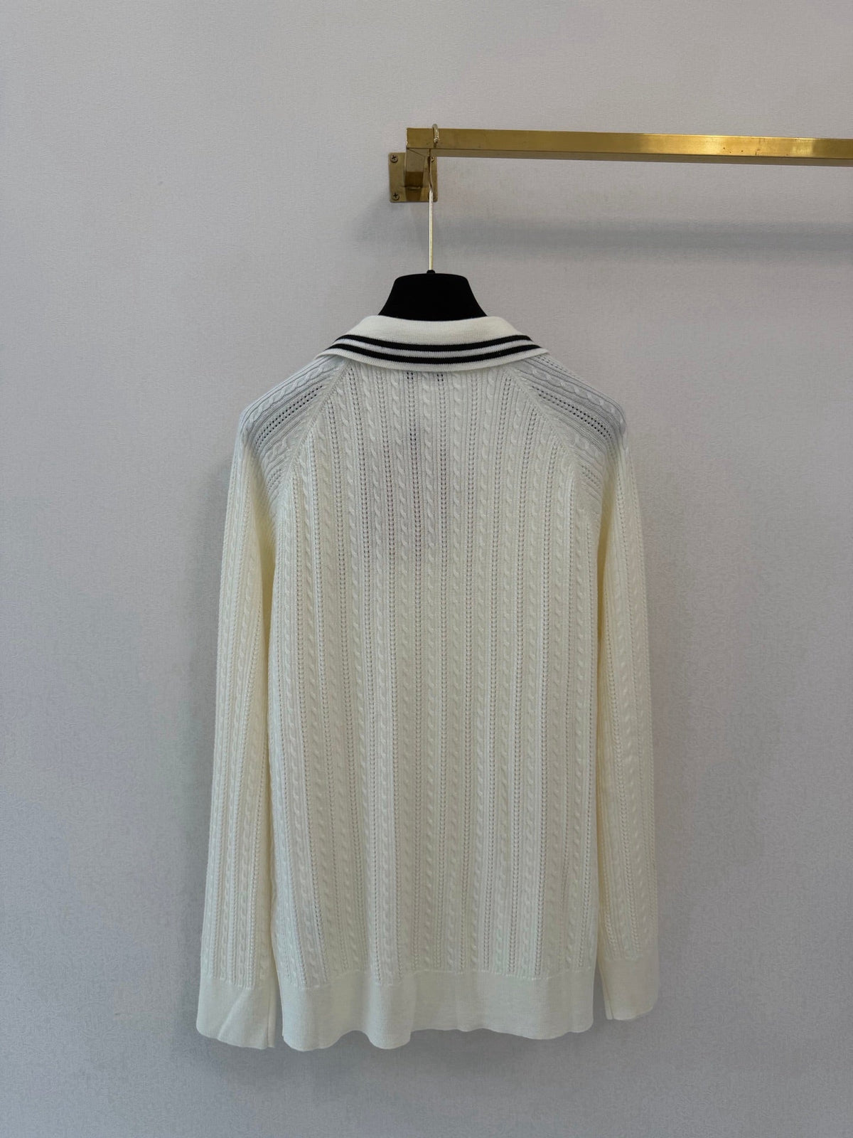 Miu Miu 26s Cardigan White Mesh Knit 448158