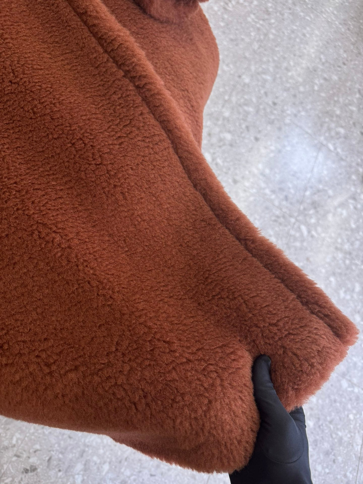 Max Mara 26s Teddy Bear Long Coat Camel Alpaca Wool Silk 429256