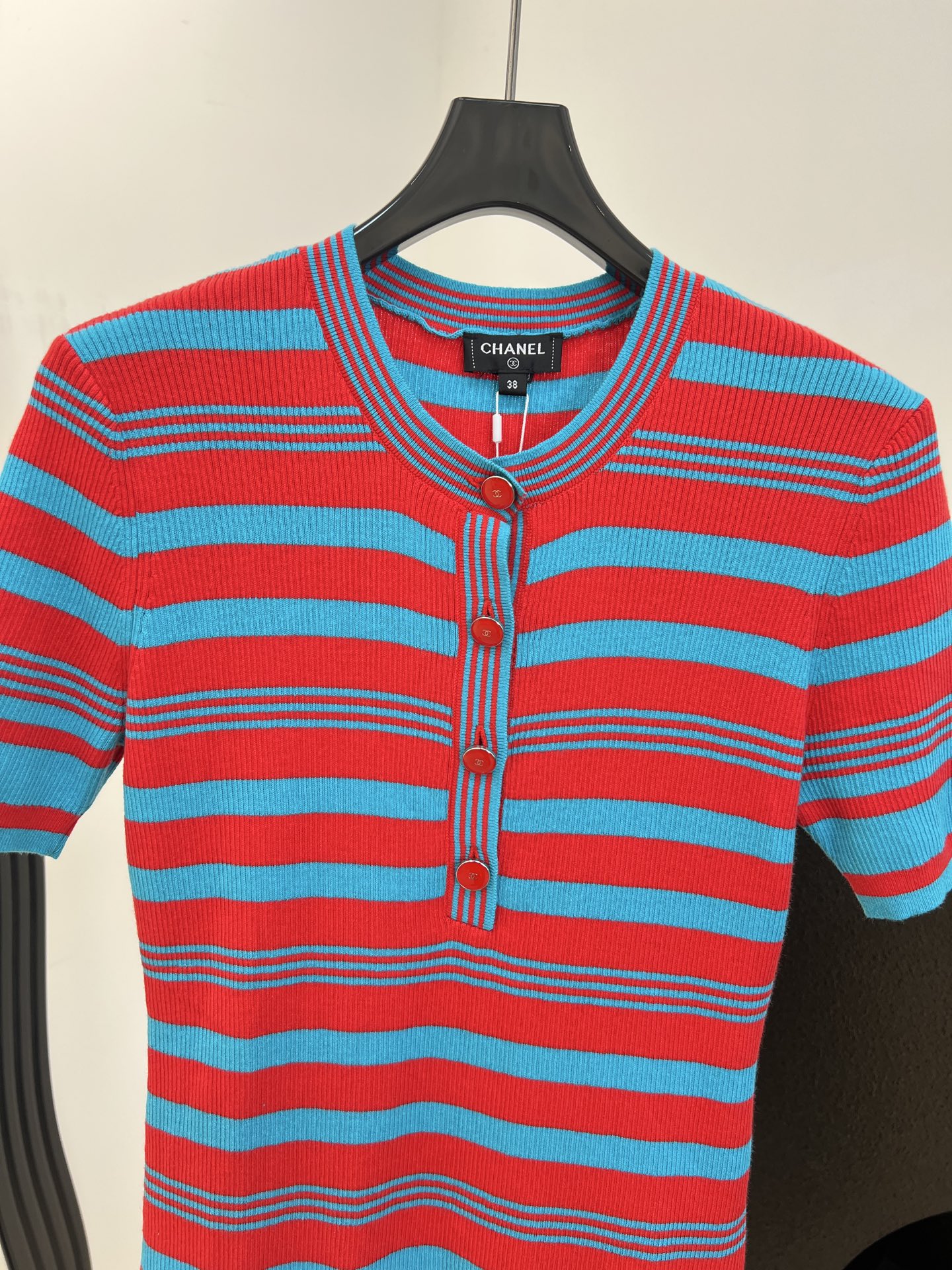 Chanel 26s Short-Sleeved Knit Shirt Style 1199