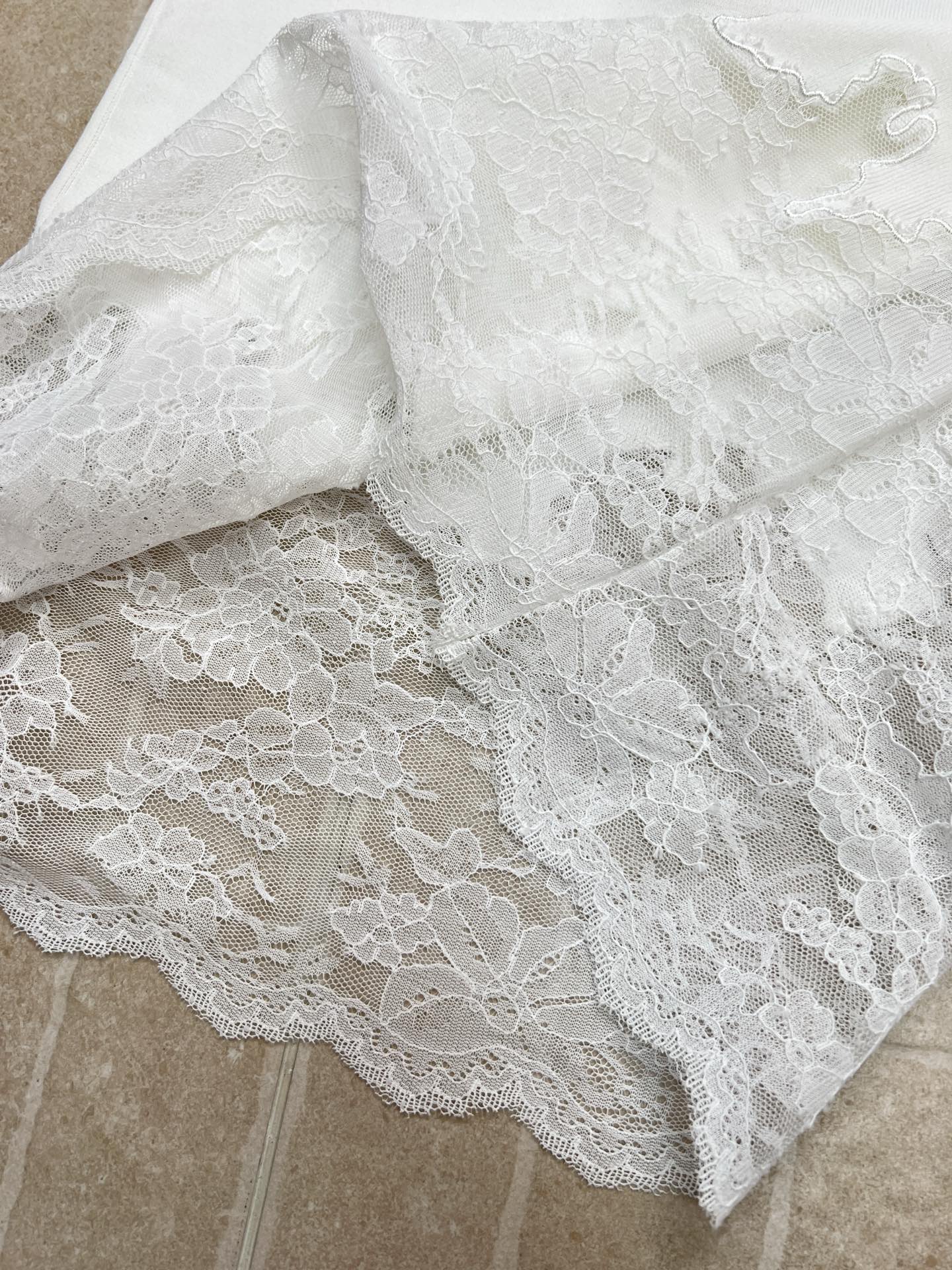 Chanel 26s Lace Hem Midi Skirt 1314