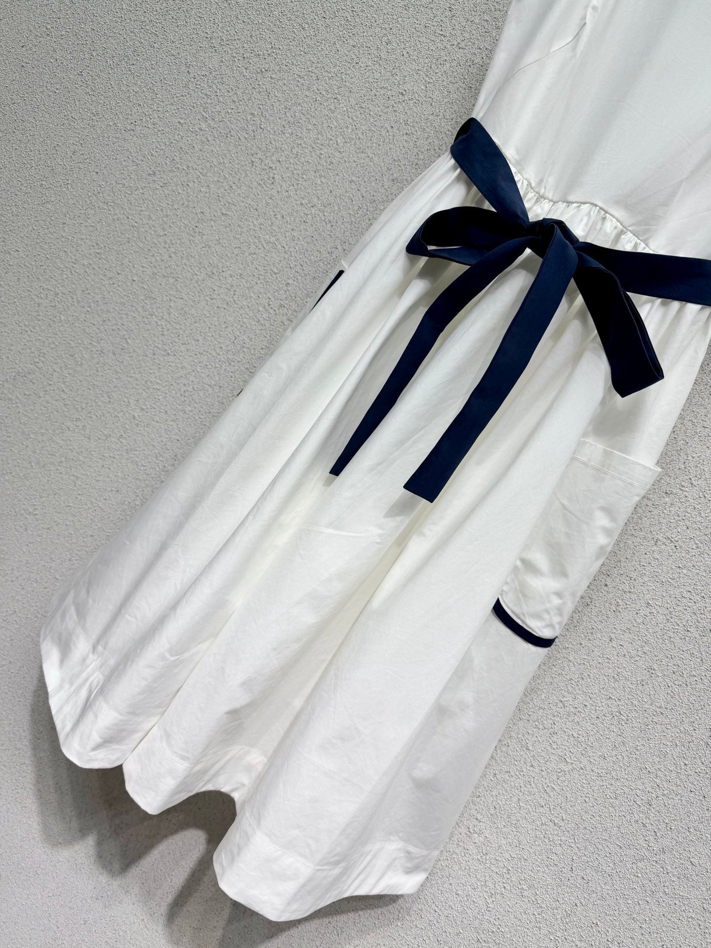 Prada Slubbed Toile Dress White Cotton 381922