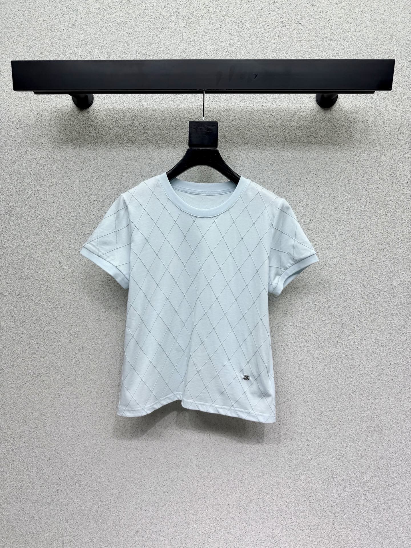 CC 26s Diamond-Patterned Short-Sleeved T-shirt Cotton 398349